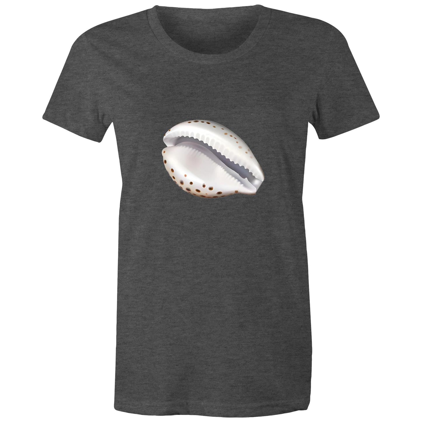 Women's Earthfolk T shirt - Cowrie Shell - The Crescent Moon
