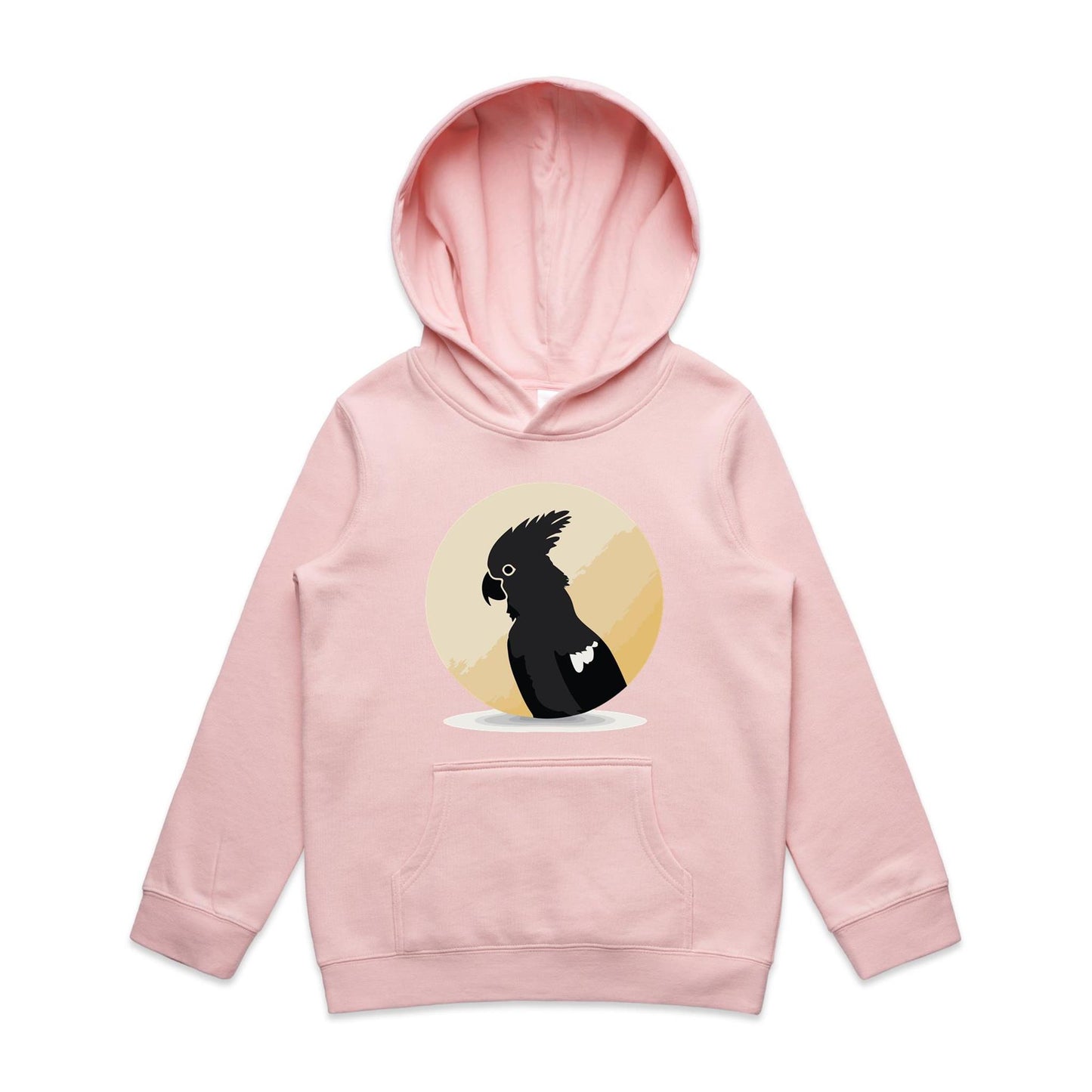 Kids Earthfolk Hoodie - Black Cockatoo - The Crescent Moon