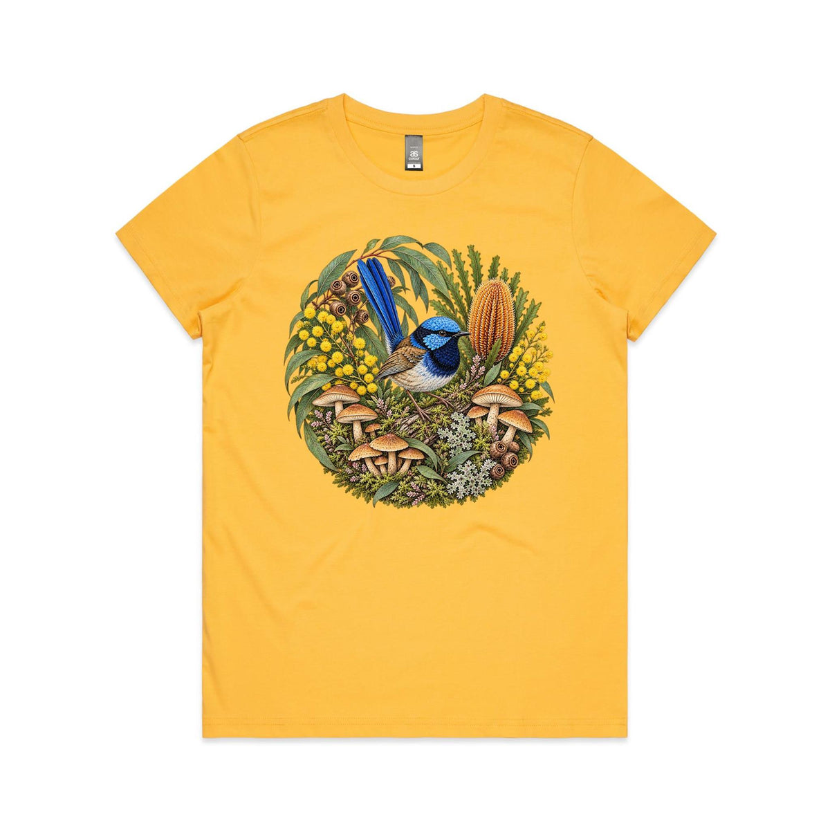 Womens Blue Fairy Wren T-shirt - Earthfolk Nature T-shirts