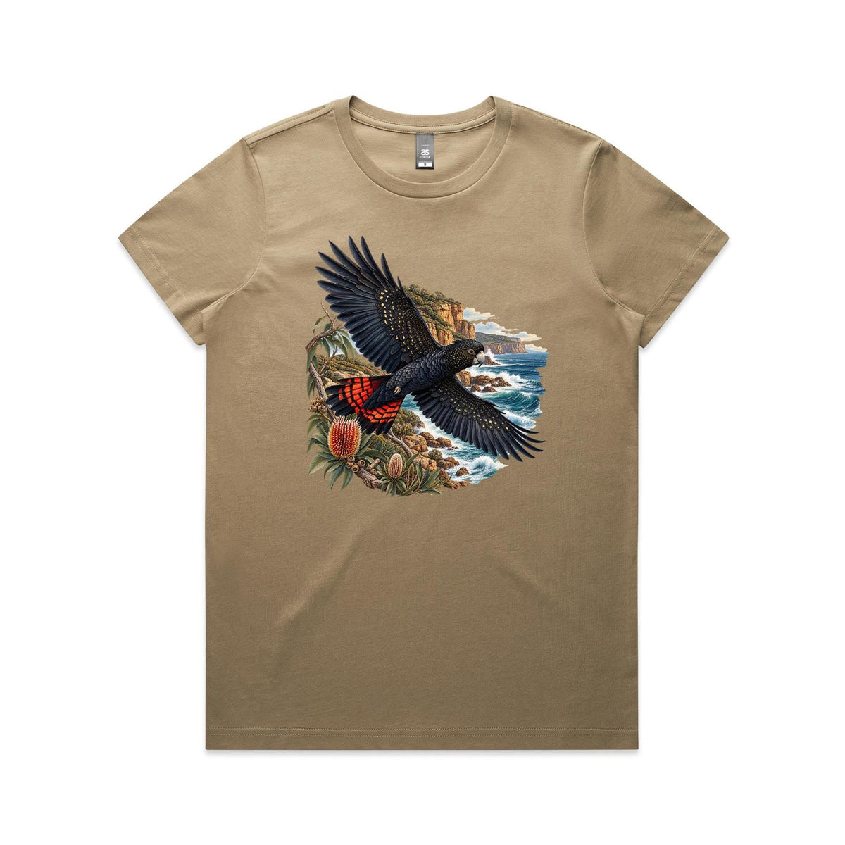 Red-Tailed Black Cockatoo Women's T-Shirt – Australian Wildlife Graphic Tee