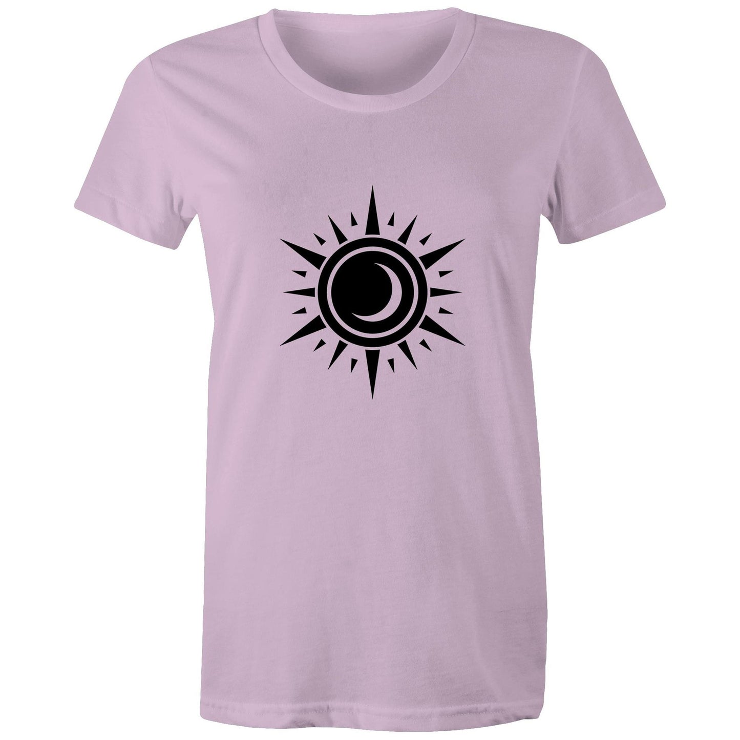 Women's Earthfolk printed T shirt - Black Hole Sun - The Crescent Moon