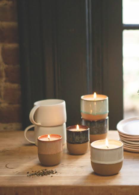 Kin ceramic candles lifestyle shot