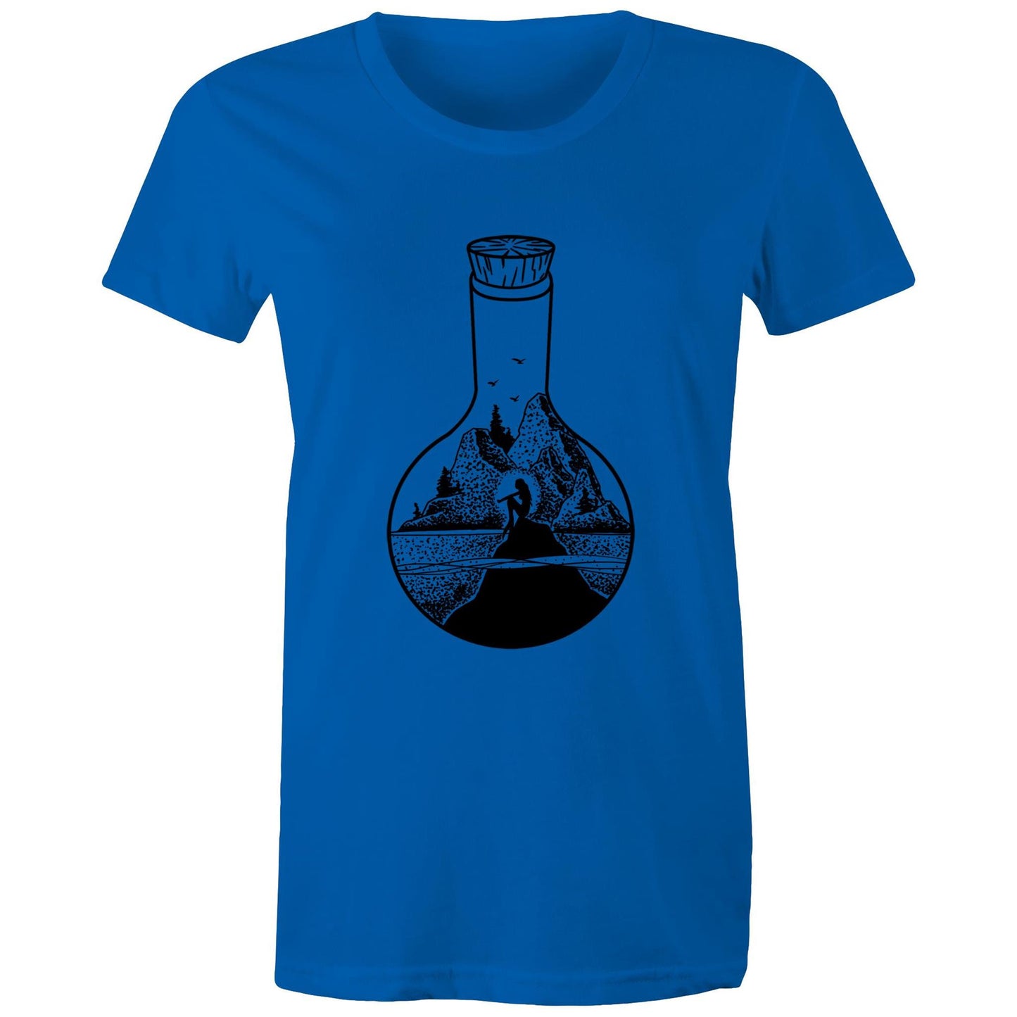 Women's Earthfolk Printed T shirt - Message in a bottle