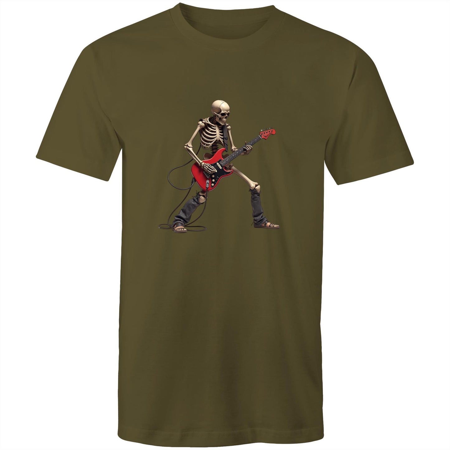 Men's Skeleton Guitar T-Shirt | Rock Graphic Tee