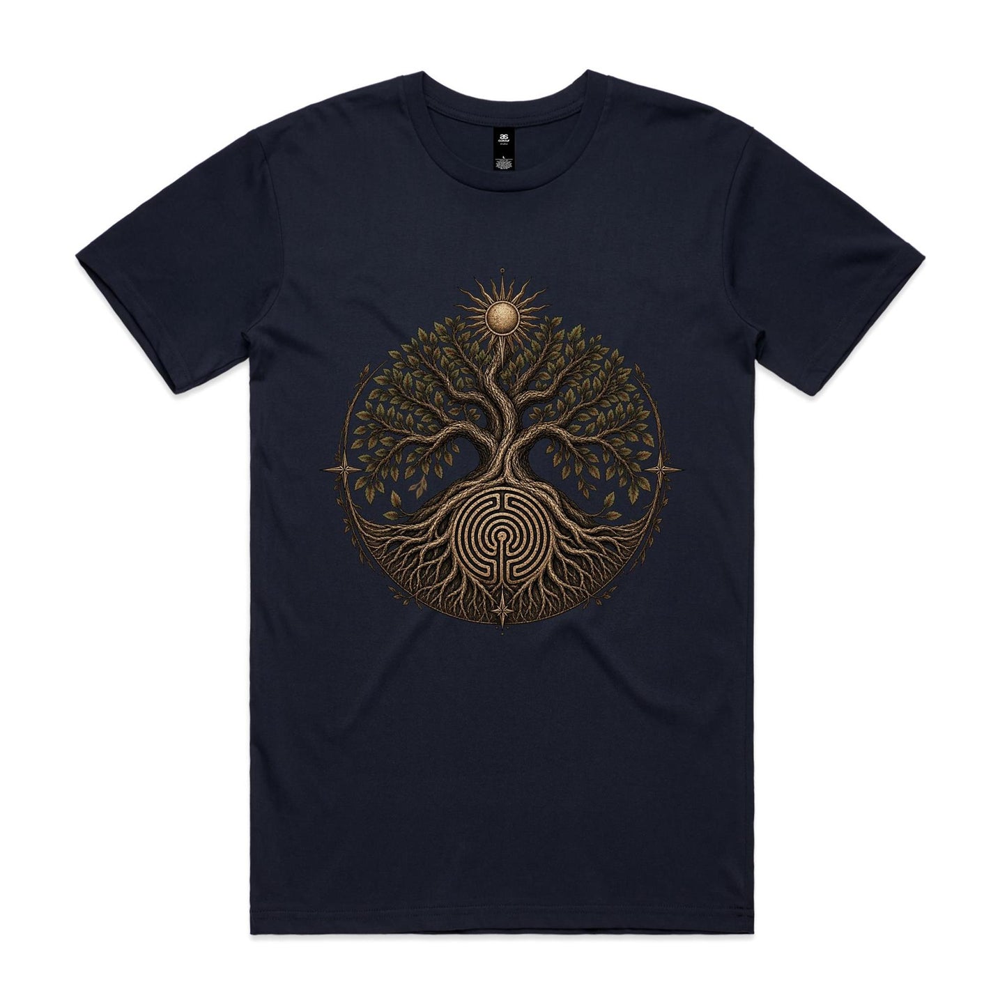 Men's Tree of Life Labyrinth Graphic T-Shirt | Earthfolk
