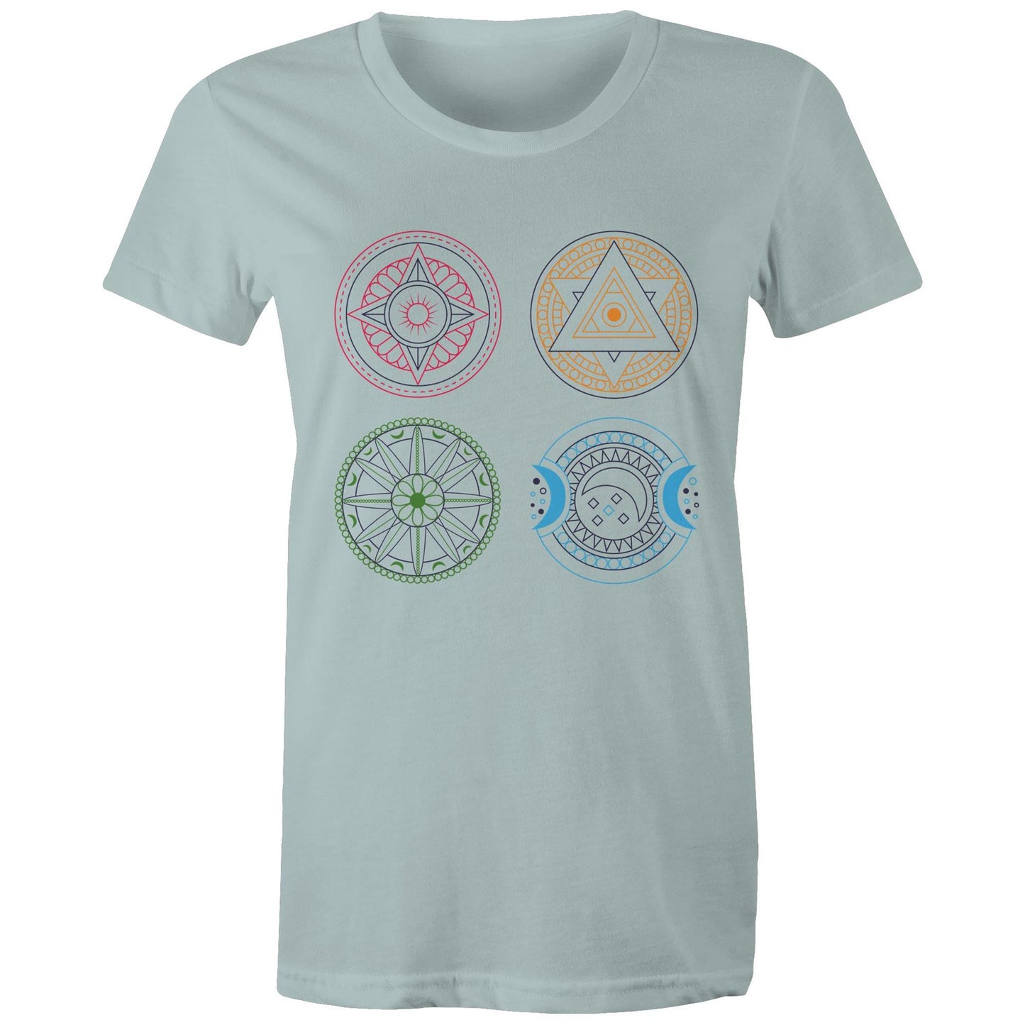 Women's Earthfolk Printed T shirt - Esoteric Mandala