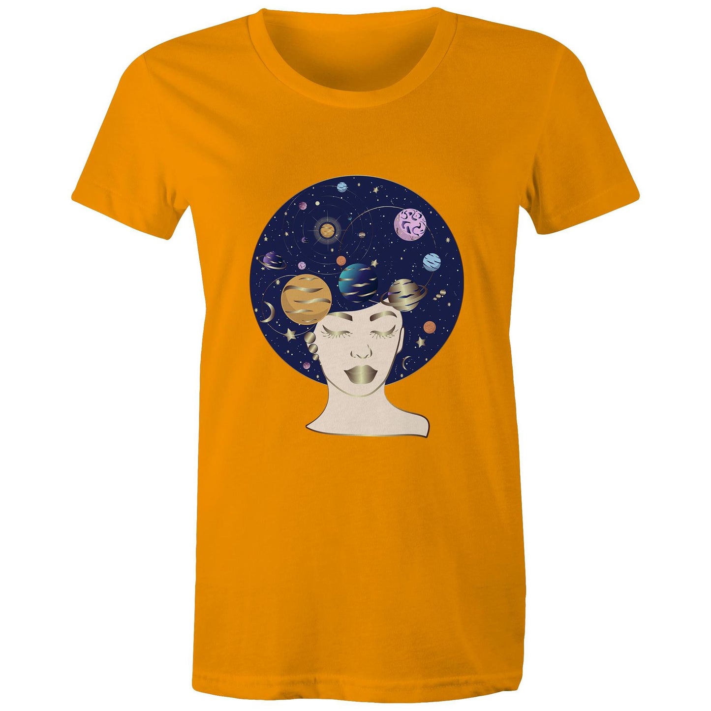 Women's Earthfolk Printed T shirt - Galaxy Lady