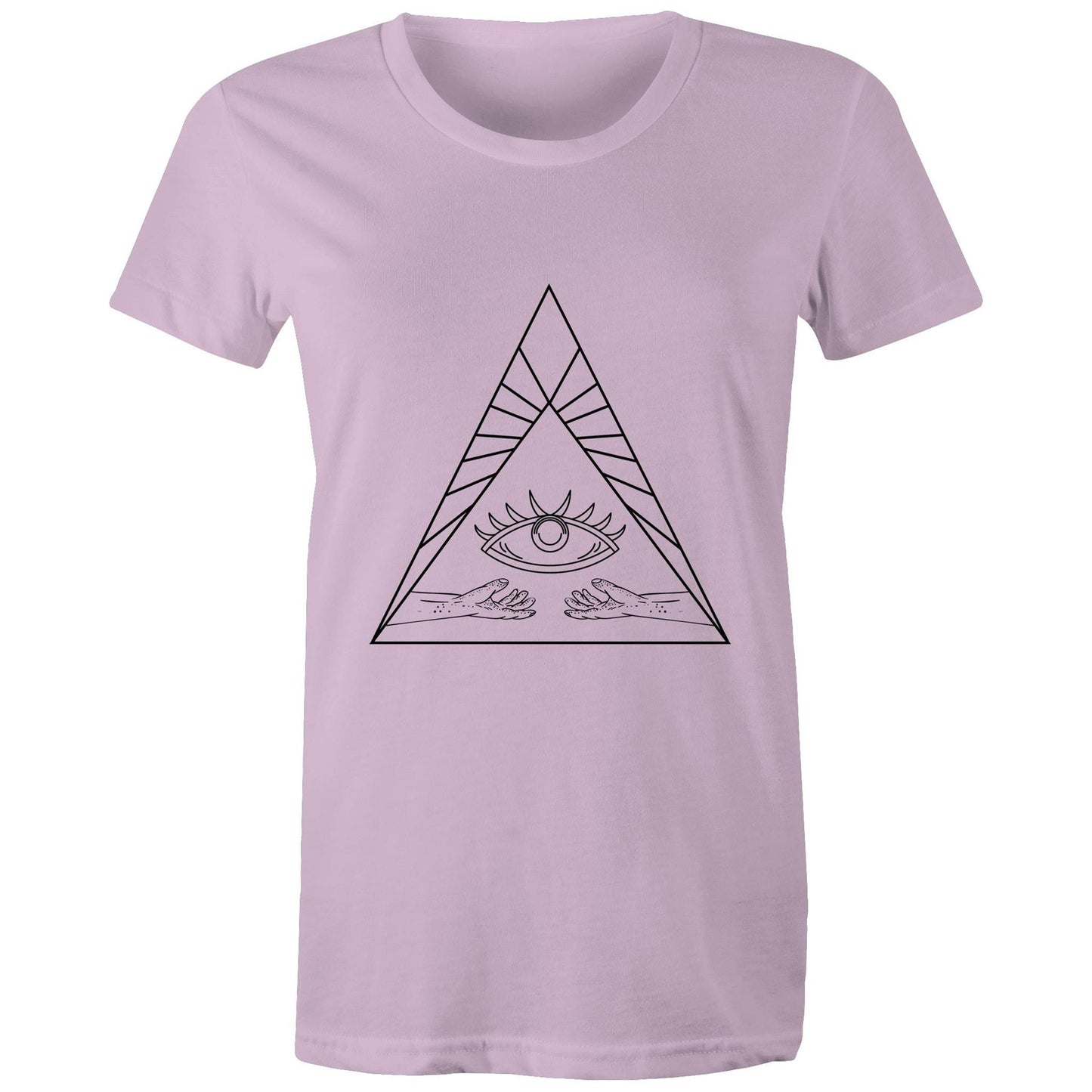 Women's Earthfolk Printed T shirt - Boho Eye Triangle