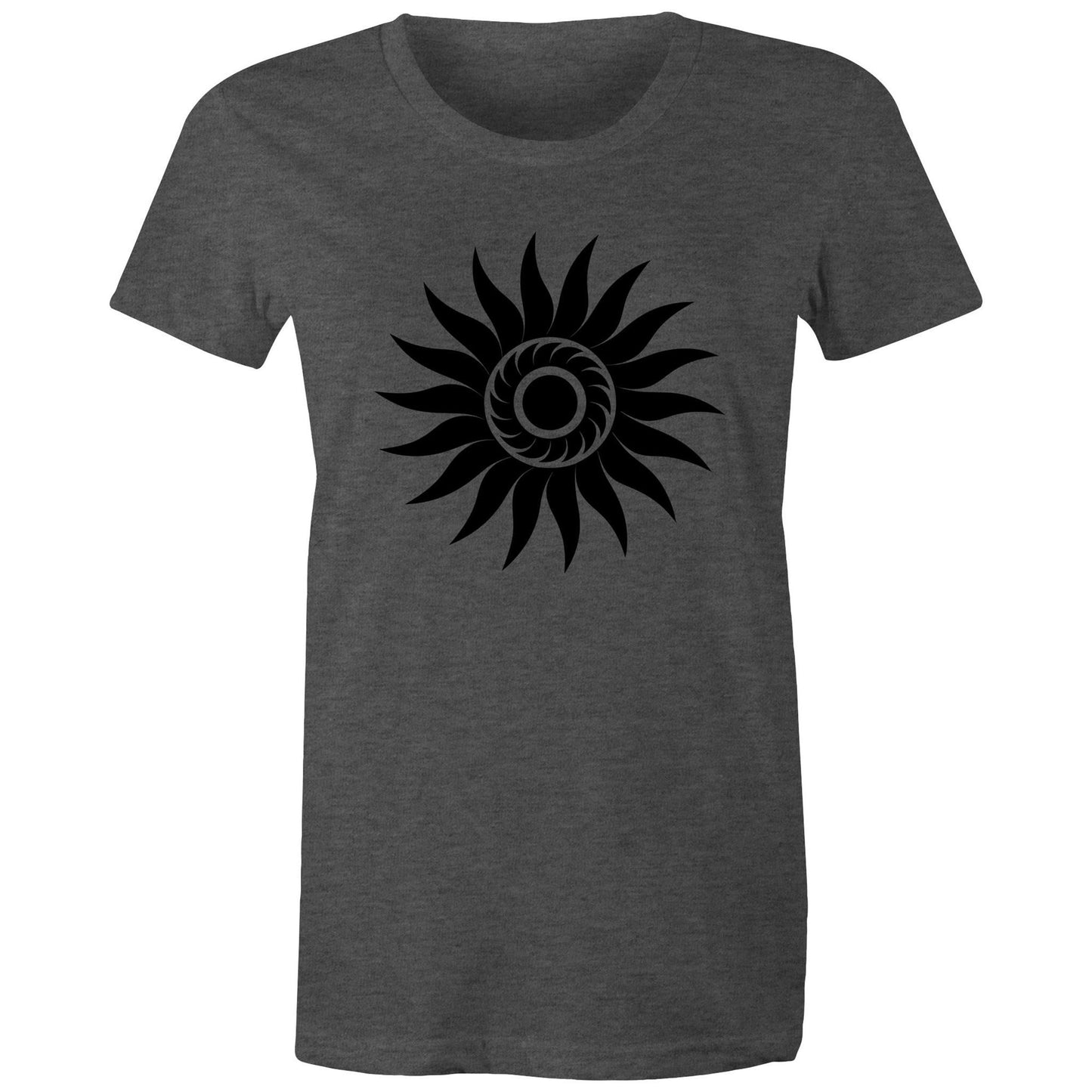 Women's Earthfolk T shirt - Spiral Sun