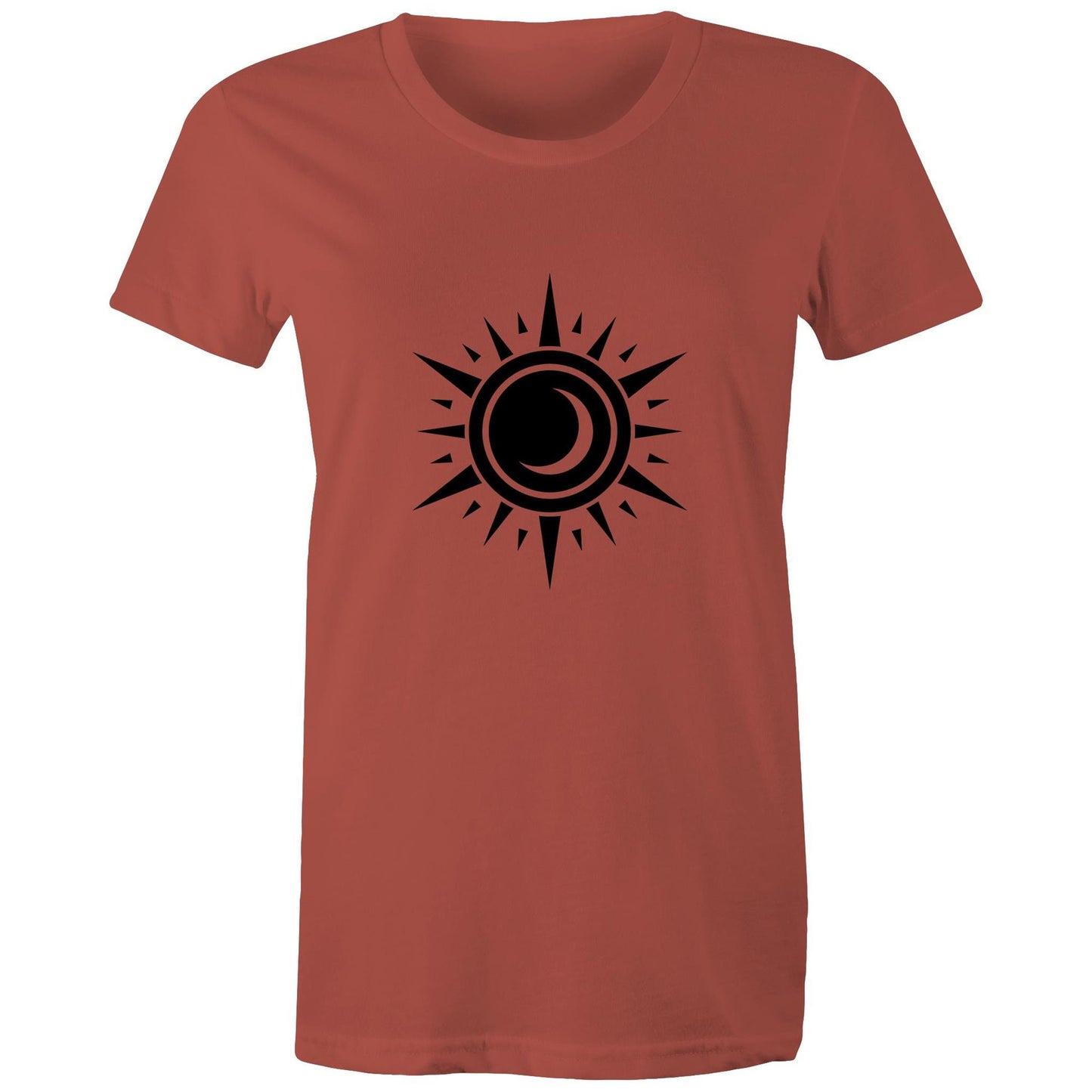 Women's Earthfolk printed T shirt - Black Hole Sun - The Crescent Moon