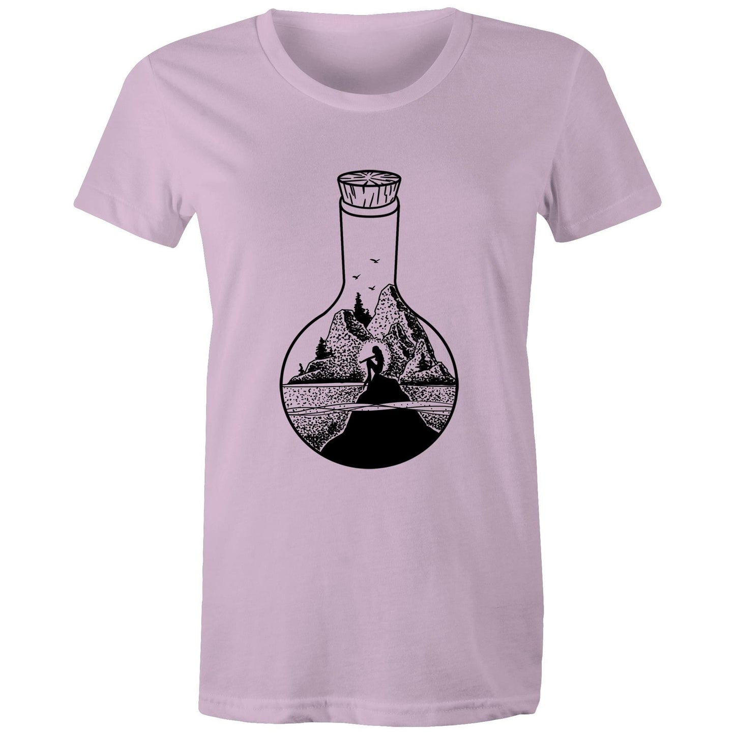 Women's Earthfolk Printed T shirt - Message in a bottle