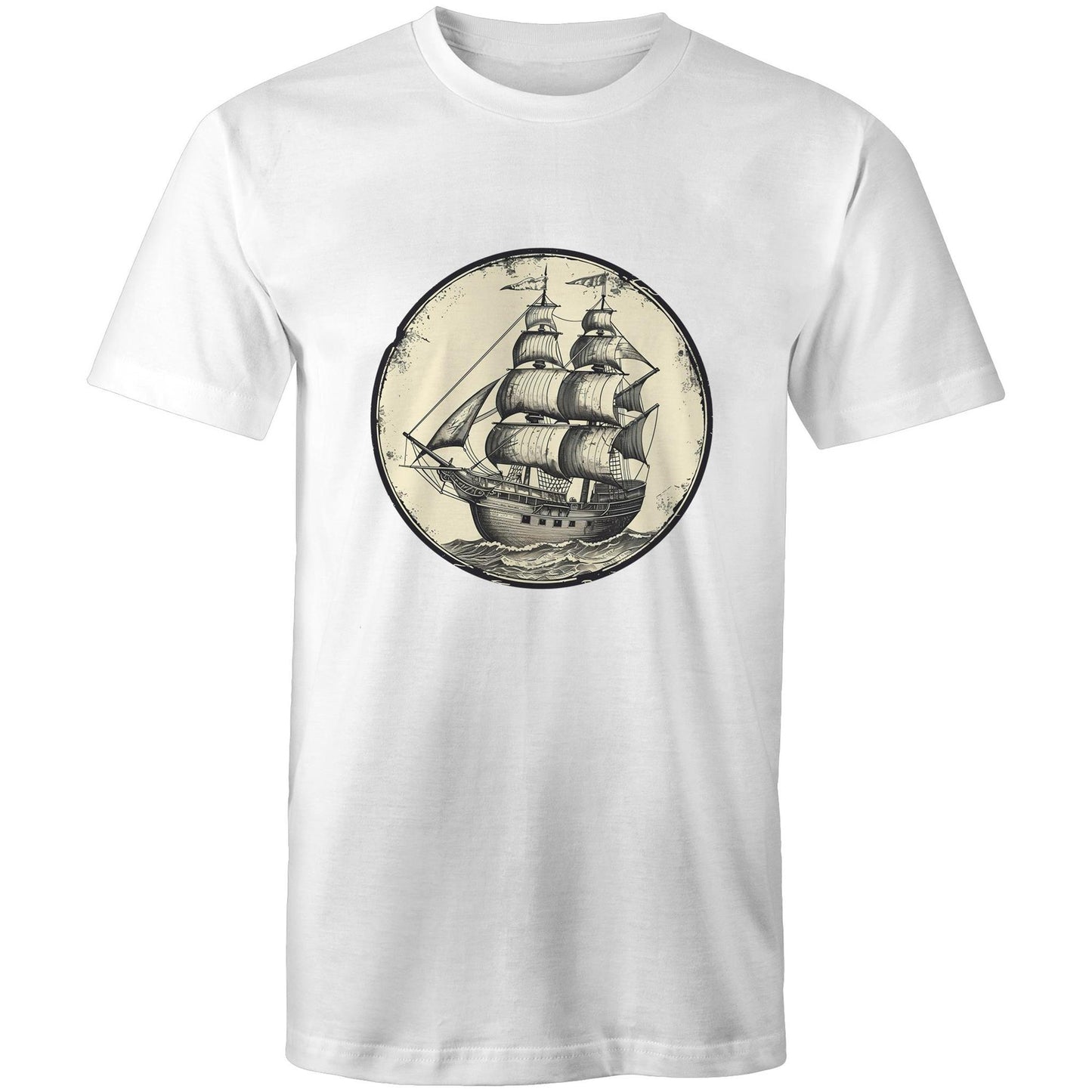 Men's Earthfolk T shirt - Tall Ship Graphic T-shirt