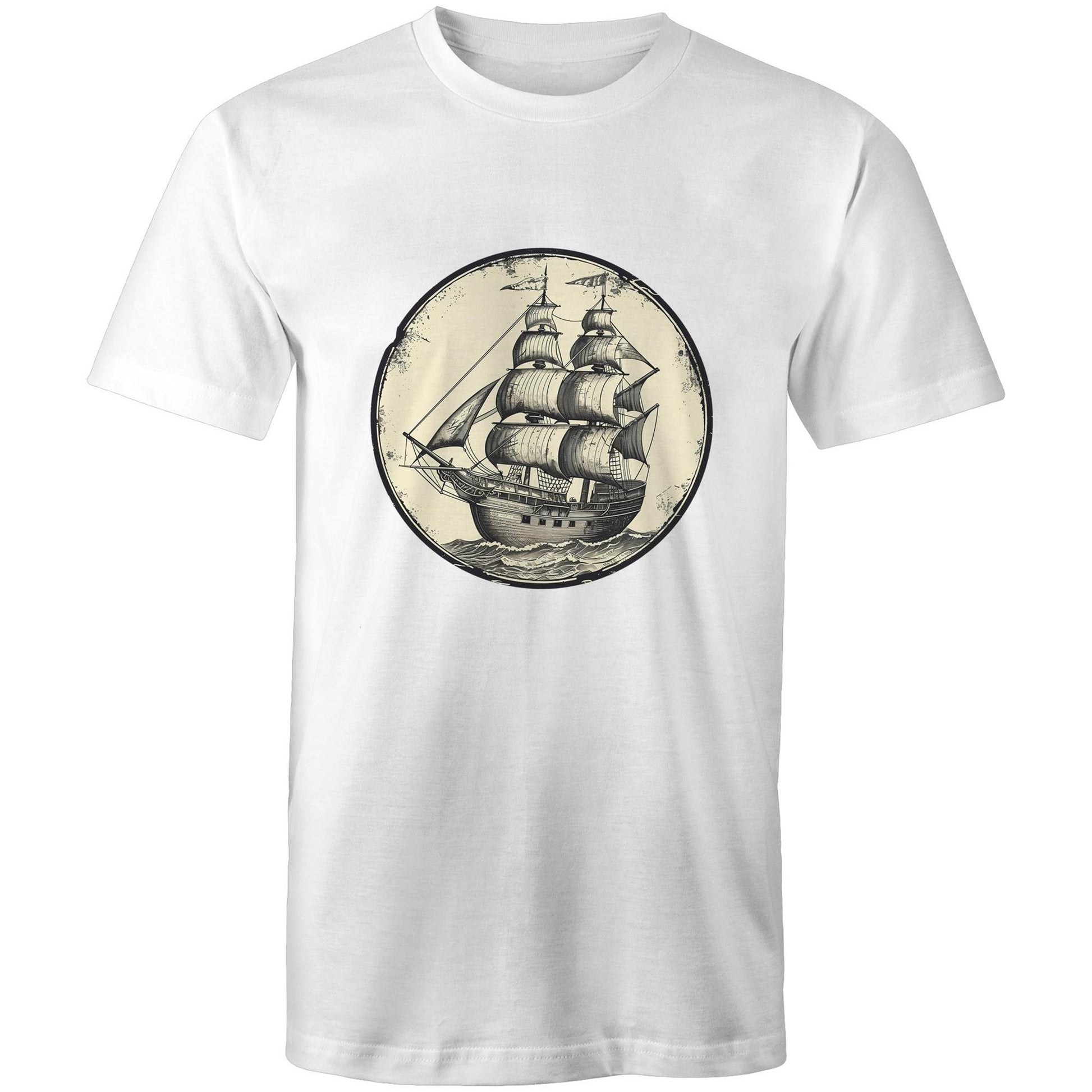 Men's Earthfolk T shirt - Tall Ship Graphic T-shirt