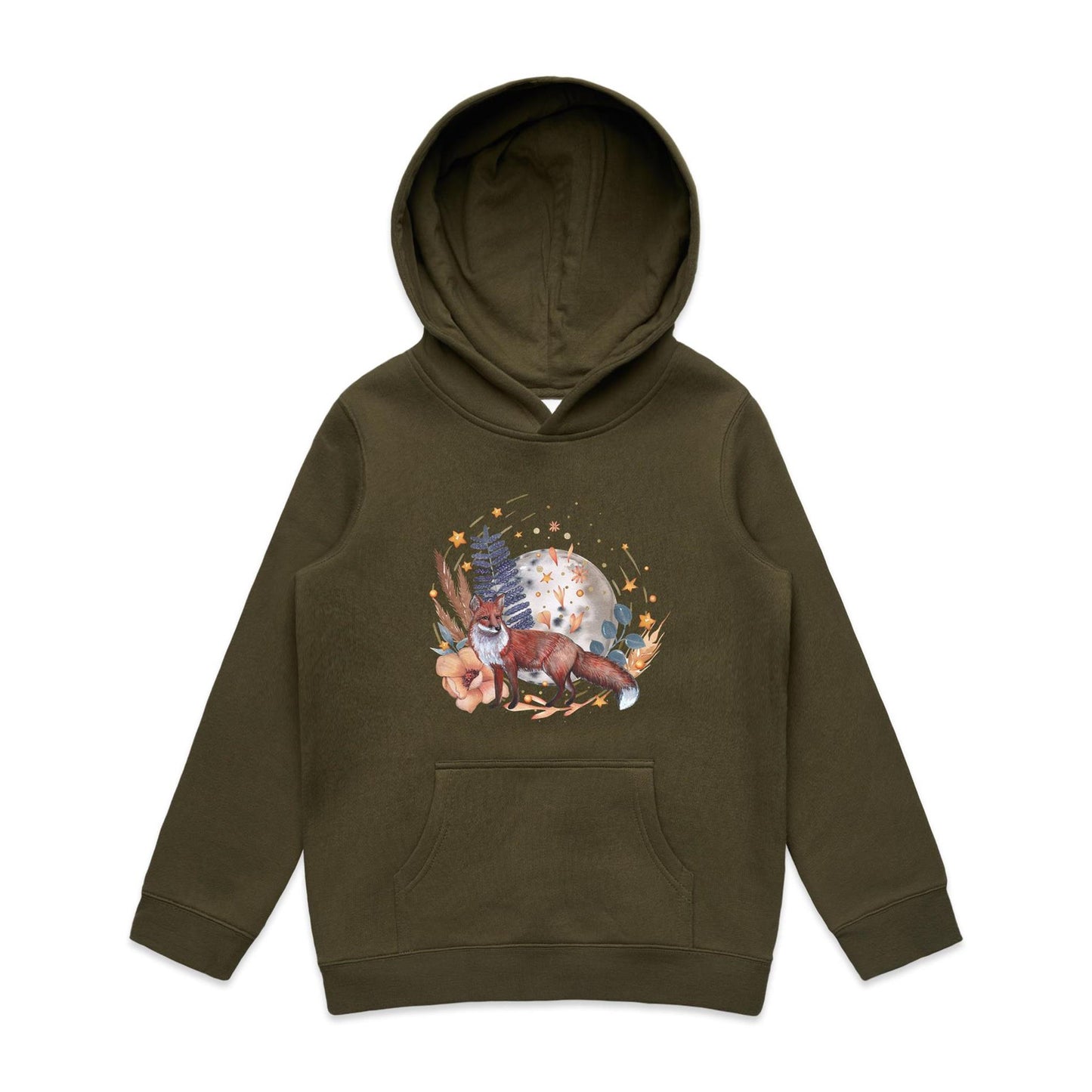 Kid's Earthfolk Hoodie - Water Fox