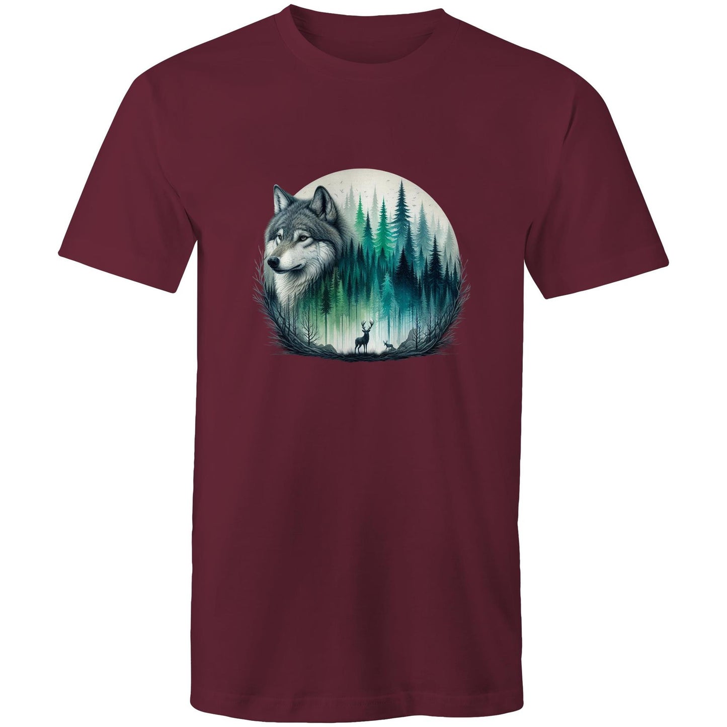 Men's Earthfolk T shirt - Wolf Landscape