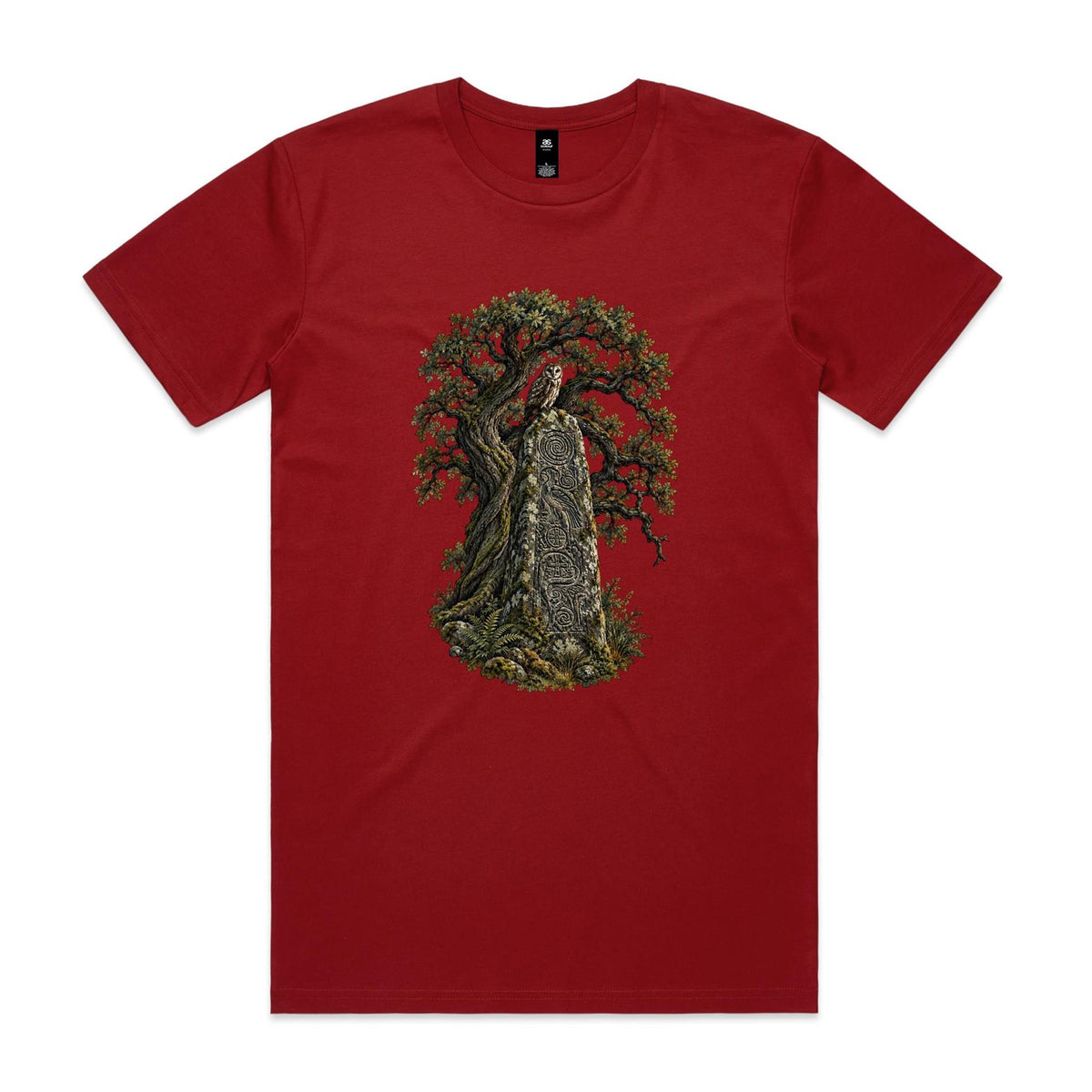 Men's Standing Stone Owl T-shirt - Earthfolk Nature T-shirts