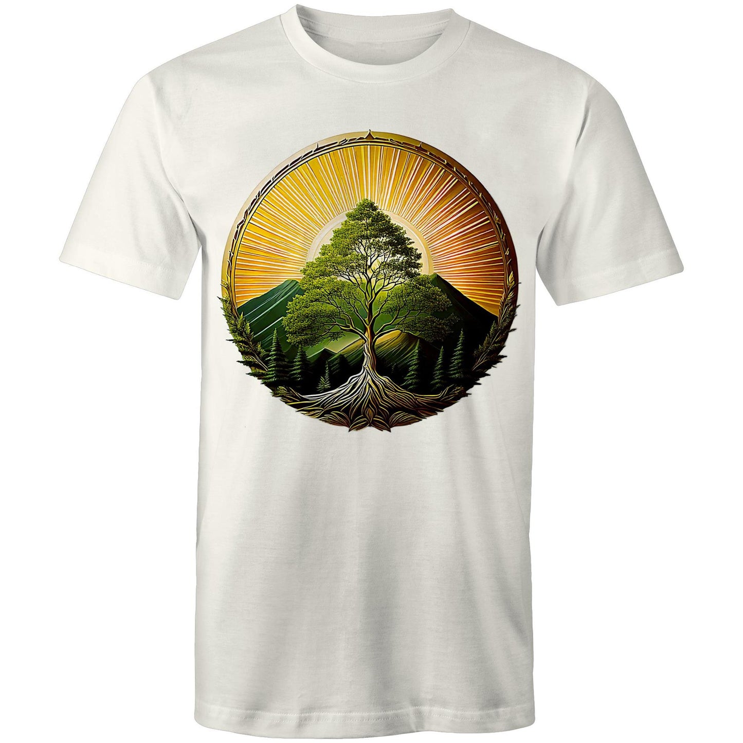 Earthfolk Printed T shirt - Mens Relaxed Fit - Nature - The Crescent Moon