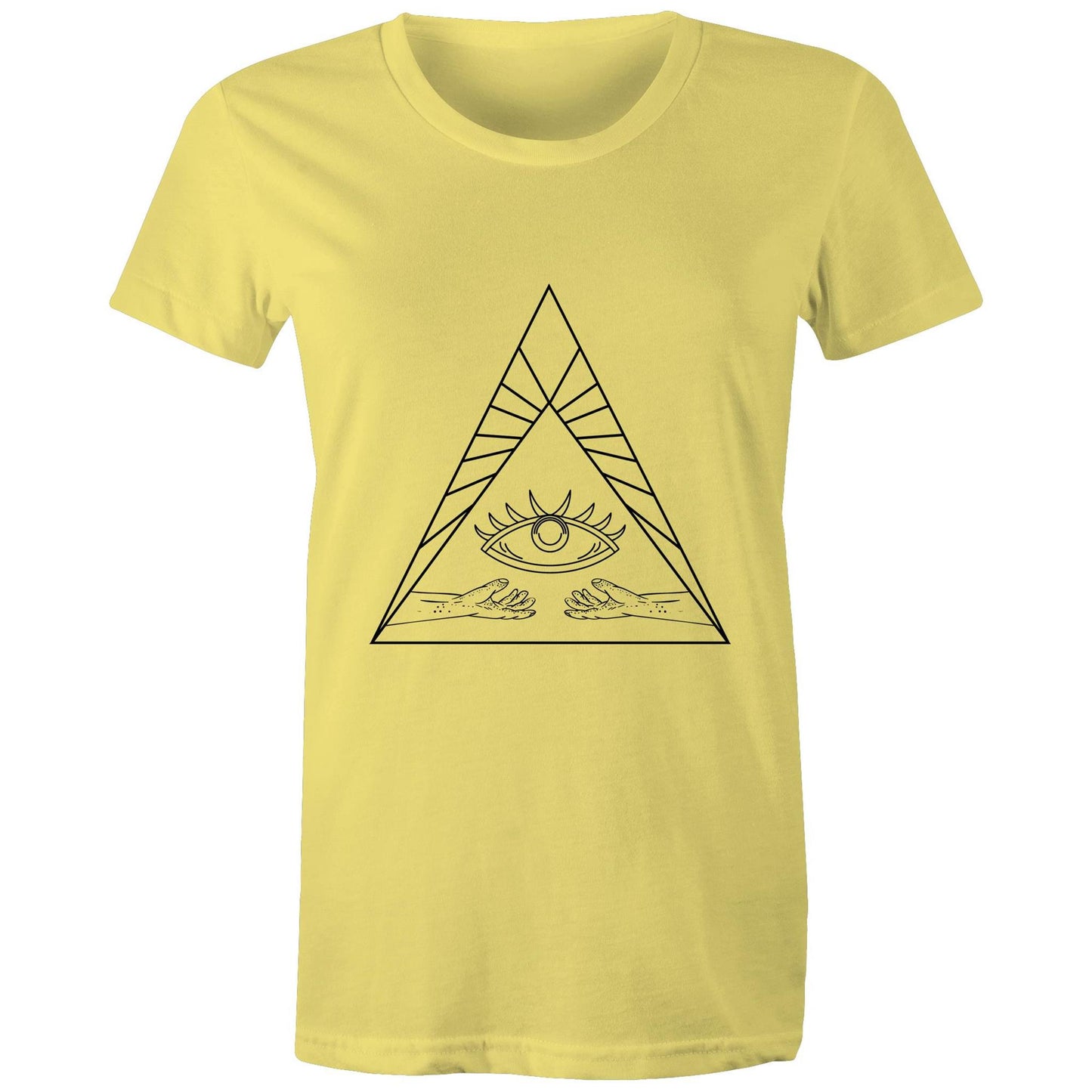 Women's Earthfolk Printed T shirt - Boho Eye Triangle