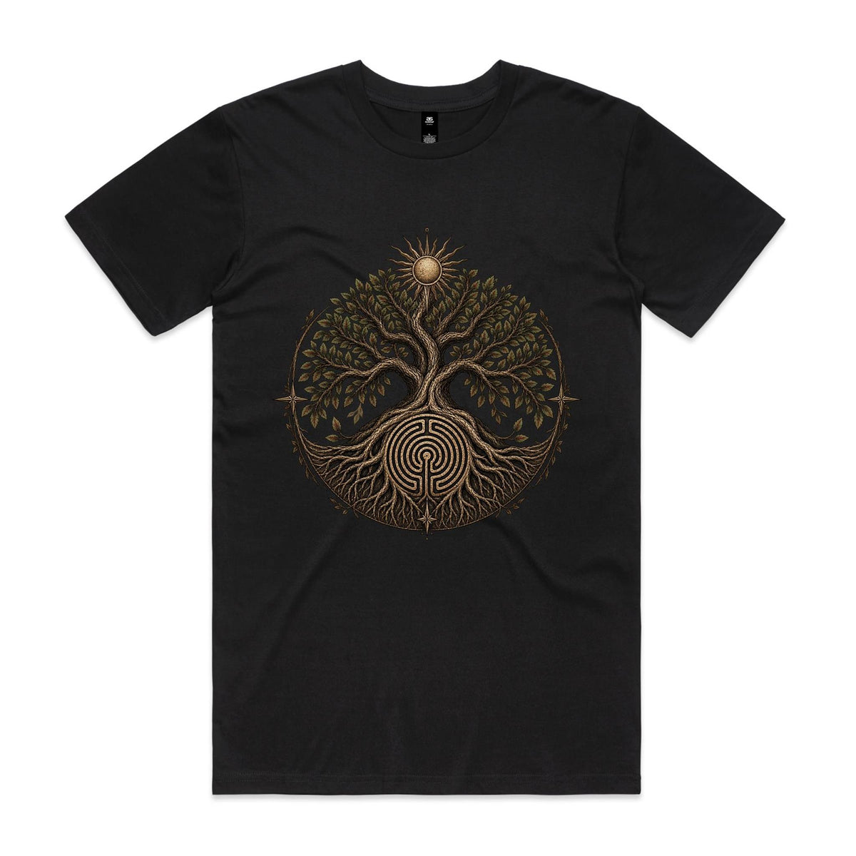 Men's Tree of Life Labyrinth Graphic T-Shirt | Earthfolk