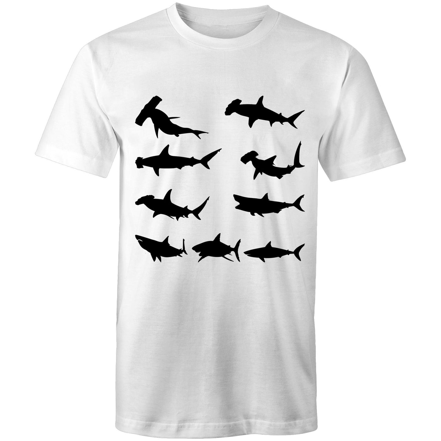 Earthfolk printed T shirt - Mens Relaxed Fit - Shark Silhouette - The Crescent Moon