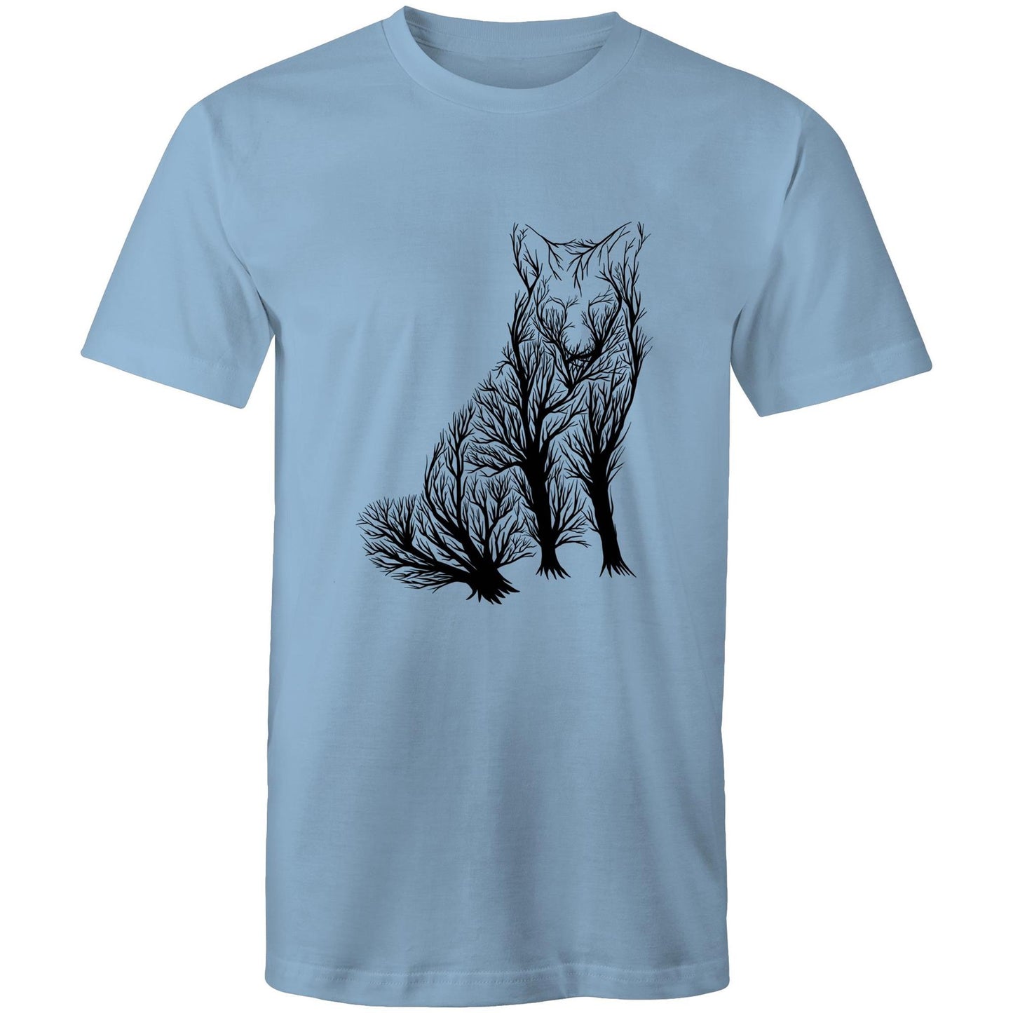 Men's Earthfolk Printed T shirt - Wolf Tree - The Crescent Moon