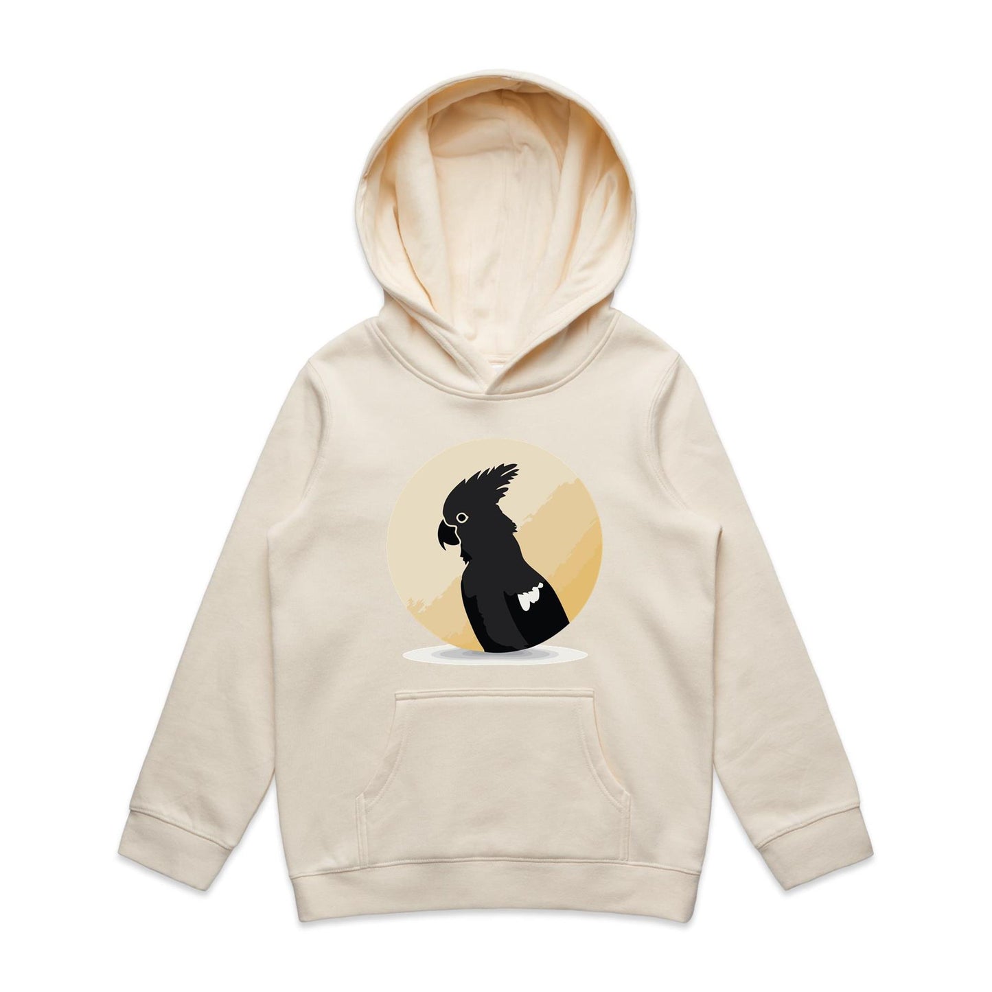 Kids Earthfolk Hoodie - Black Cockatoo - The Crescent Moon