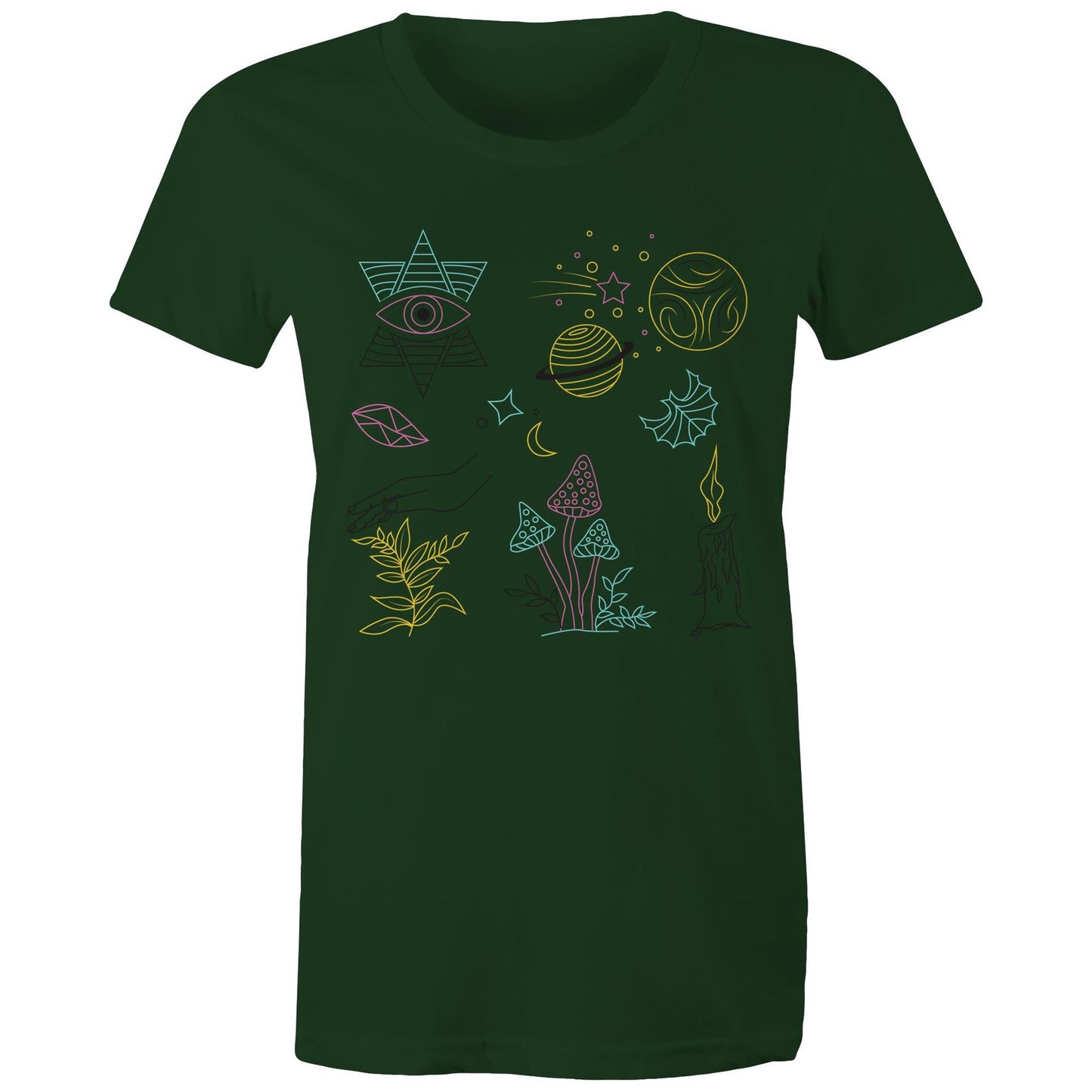 Women's Earthfolk T shirt - Mystic Symbols