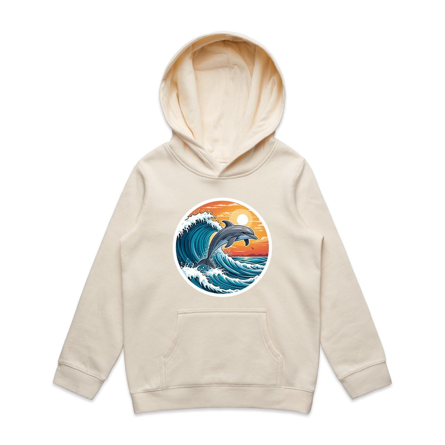 Kid's Earthfolk Hoodie - Dolphin Surfer