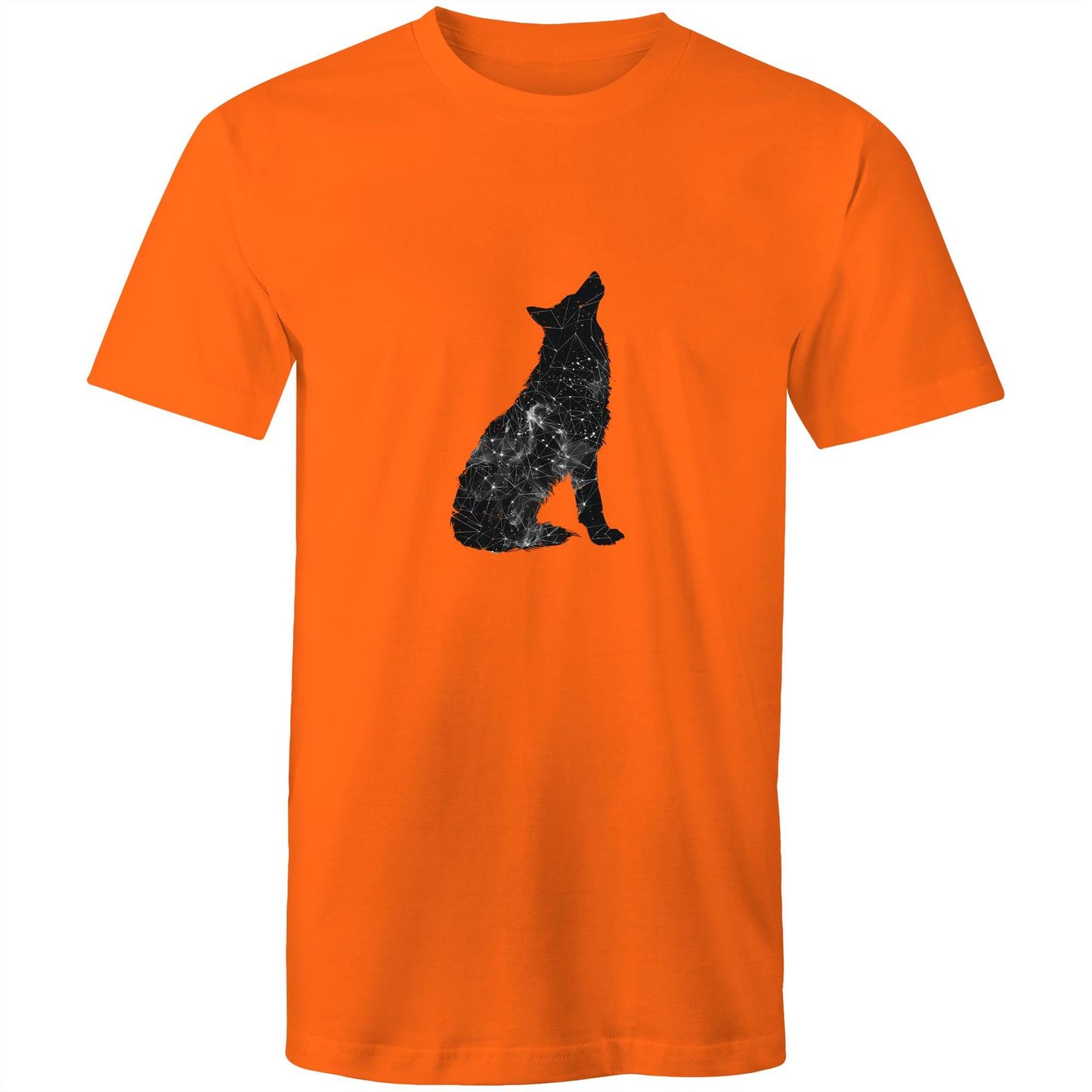 Men's Earthfolk Printed T shirt - Constellation Wolf - The Crescent Moon