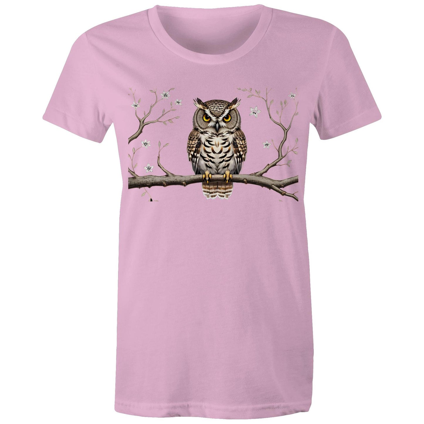 Women's Earthfolk T shirt - Perched Owl