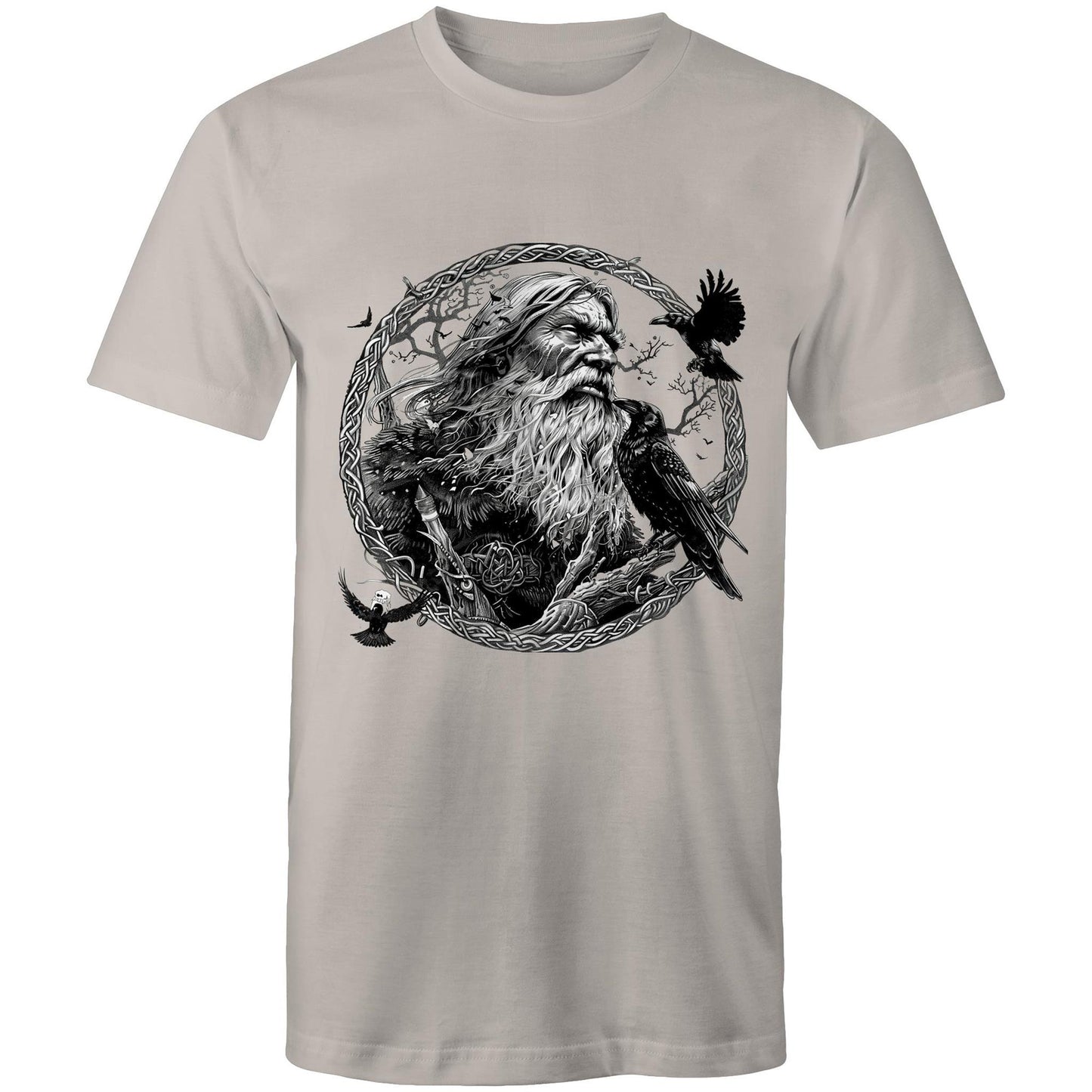 Earthfolk Printed T shirt - Mens Relaxed Fit - Odin - The Crescent Moon