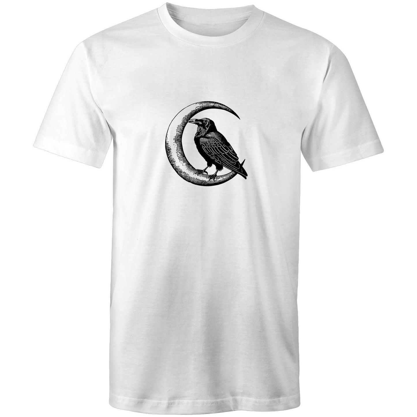 Men's Crow T-Shirt | Moon & Bird Graphic Tee