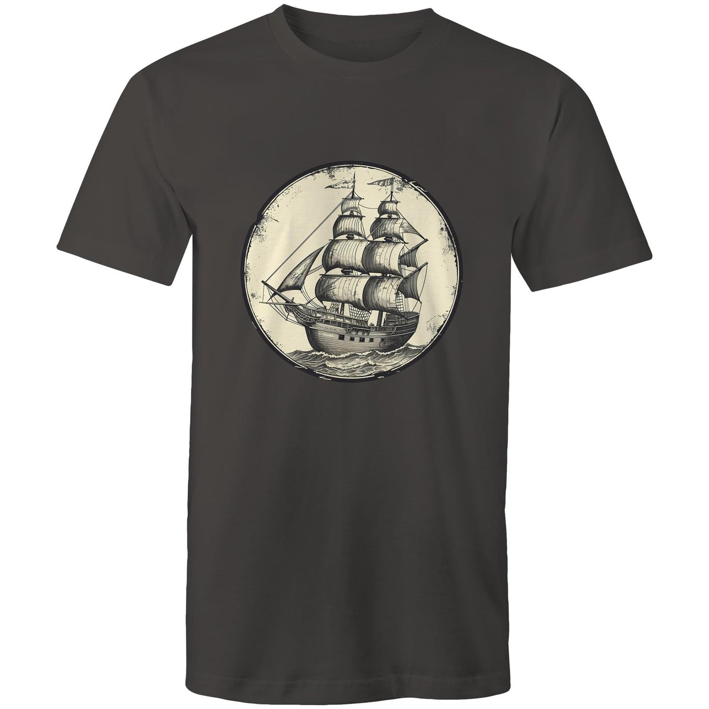 Men's Earthfolk T shirt - Tall Ship Graphic T-shirt