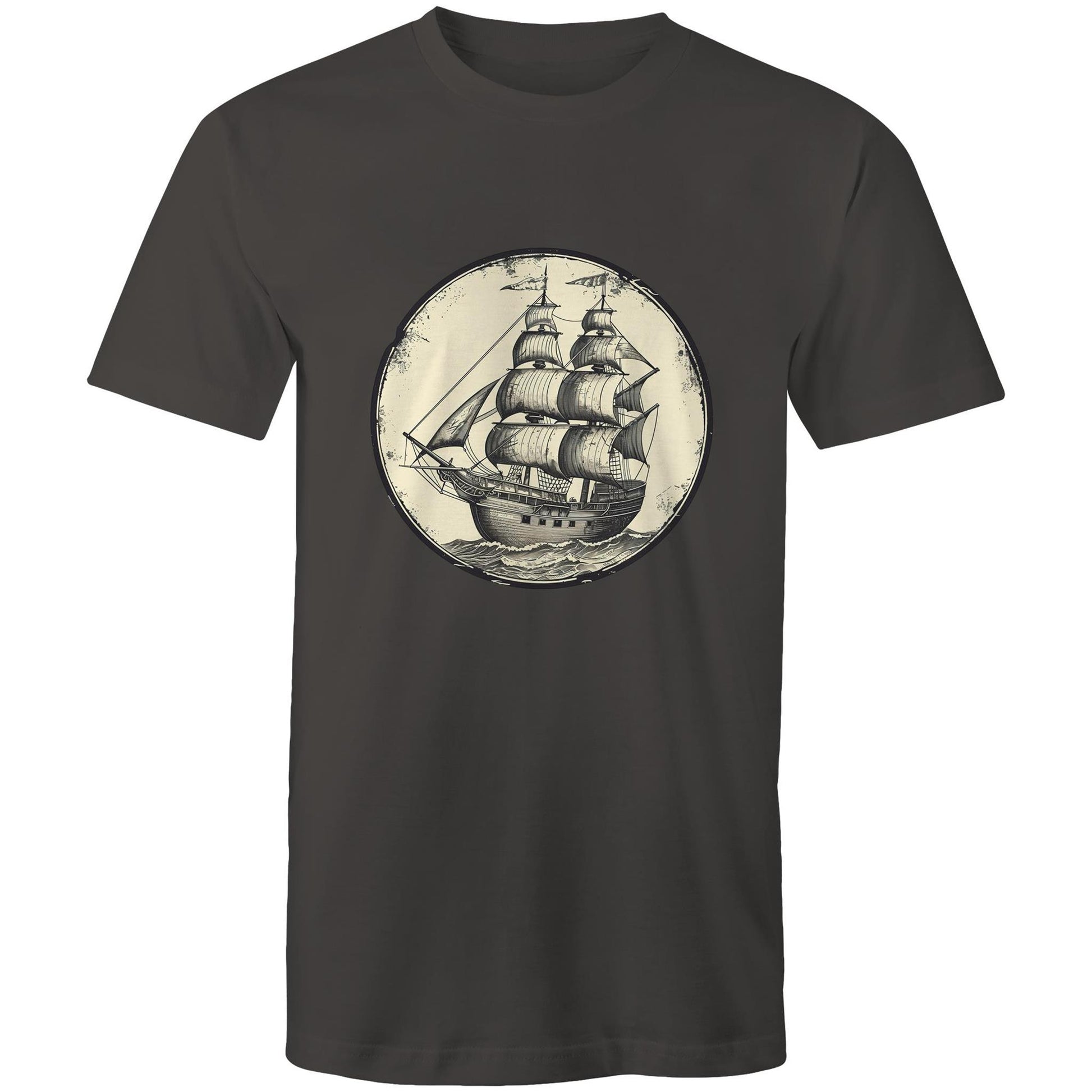 Men's Earthfolk T shirt - Tall Ship Graphic T-shirt