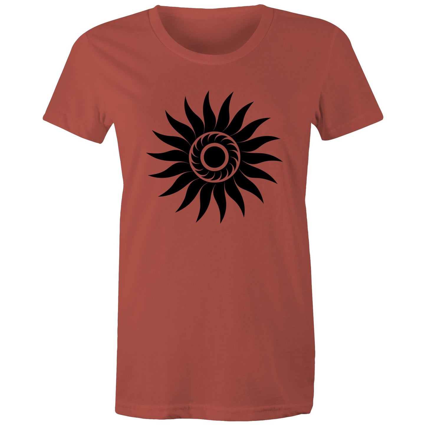 Women's Earthfolk T shirt - Spiral Sun