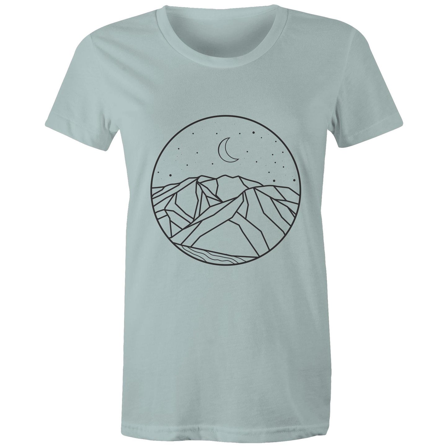 Women's Earthfolk Printed T shirt - Moon Mountain