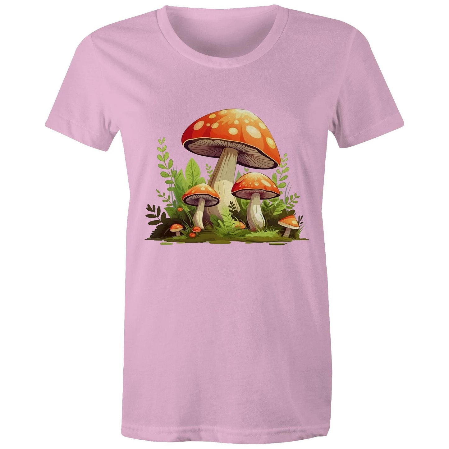 Women's Earthfolk Printed T shirt - Woodland Mushrooms