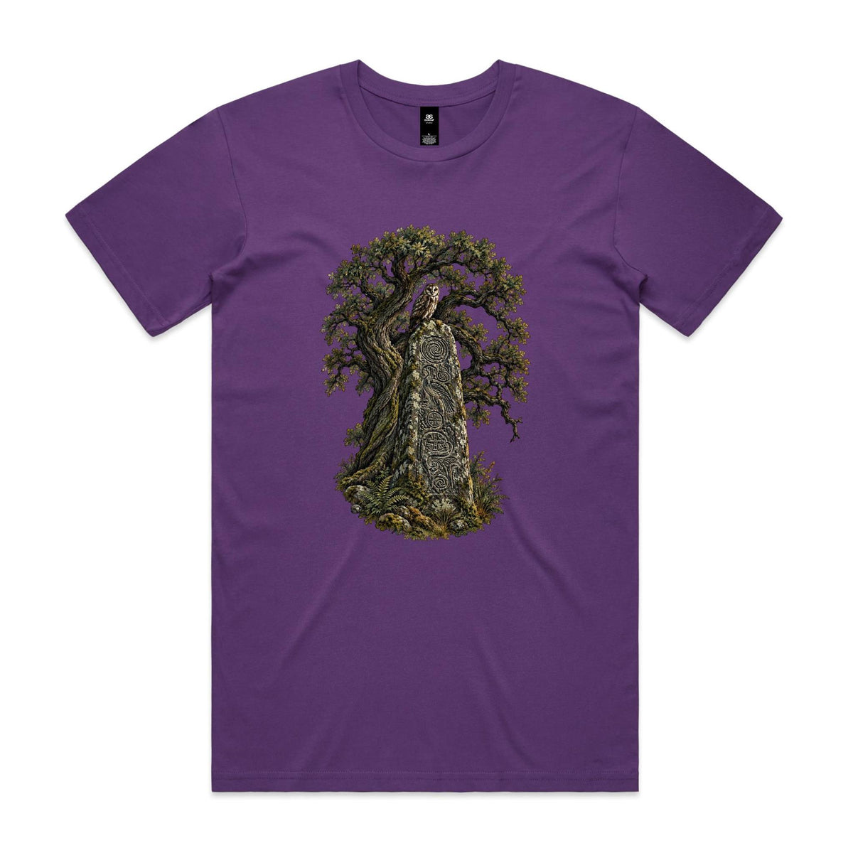 Men's Standing Stone Owl T-shirt - Earthfolk Nature T-shirts