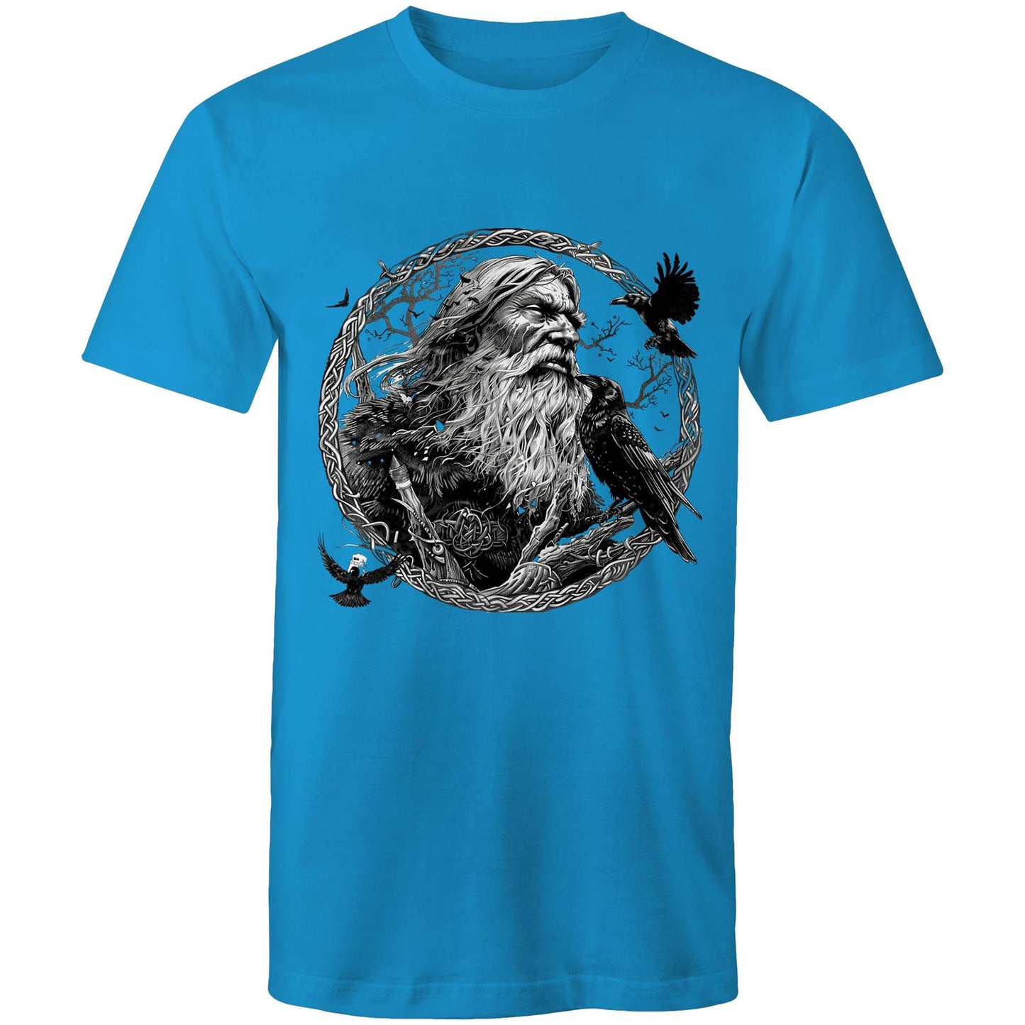 Earthfolk Printed T shirt - Mens Relaxed Fit - Odin - The Crescent Moon