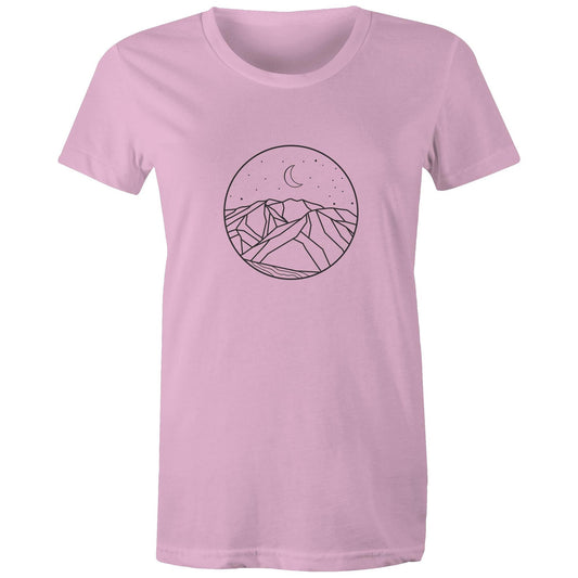 Women's Earthfolk Printed T shirt - Moon Mountain