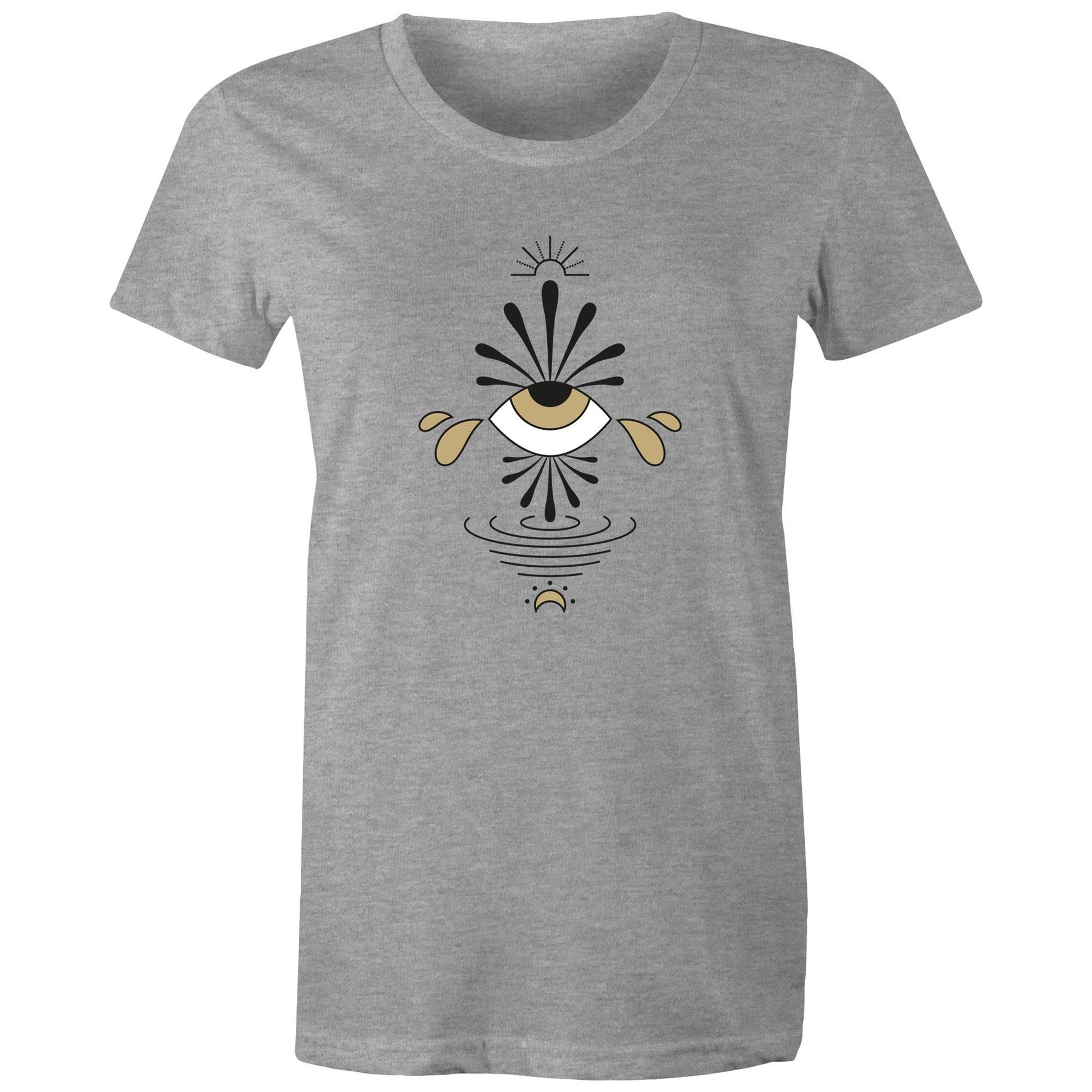 Women's Earthfolk T shirt - Third Eye - The Crescent Moon