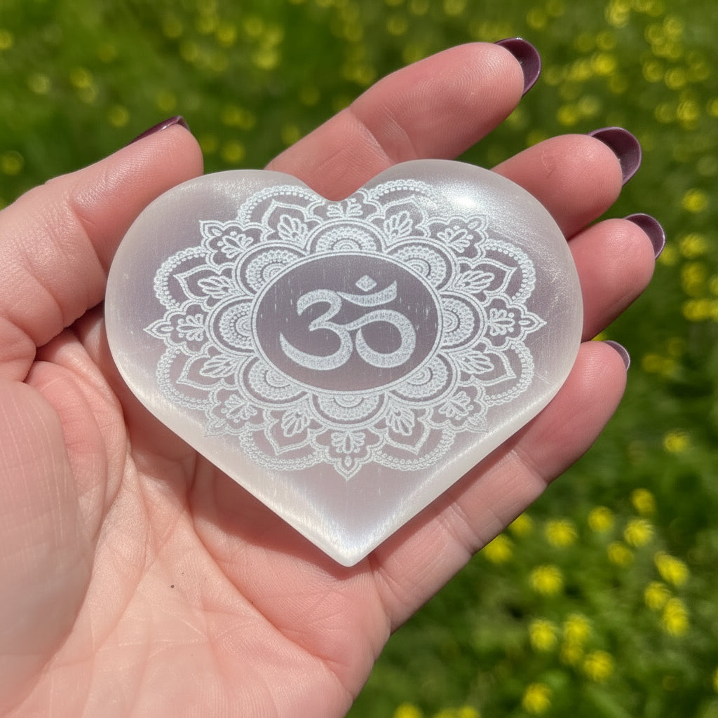 Selenite Heart 126gm Small