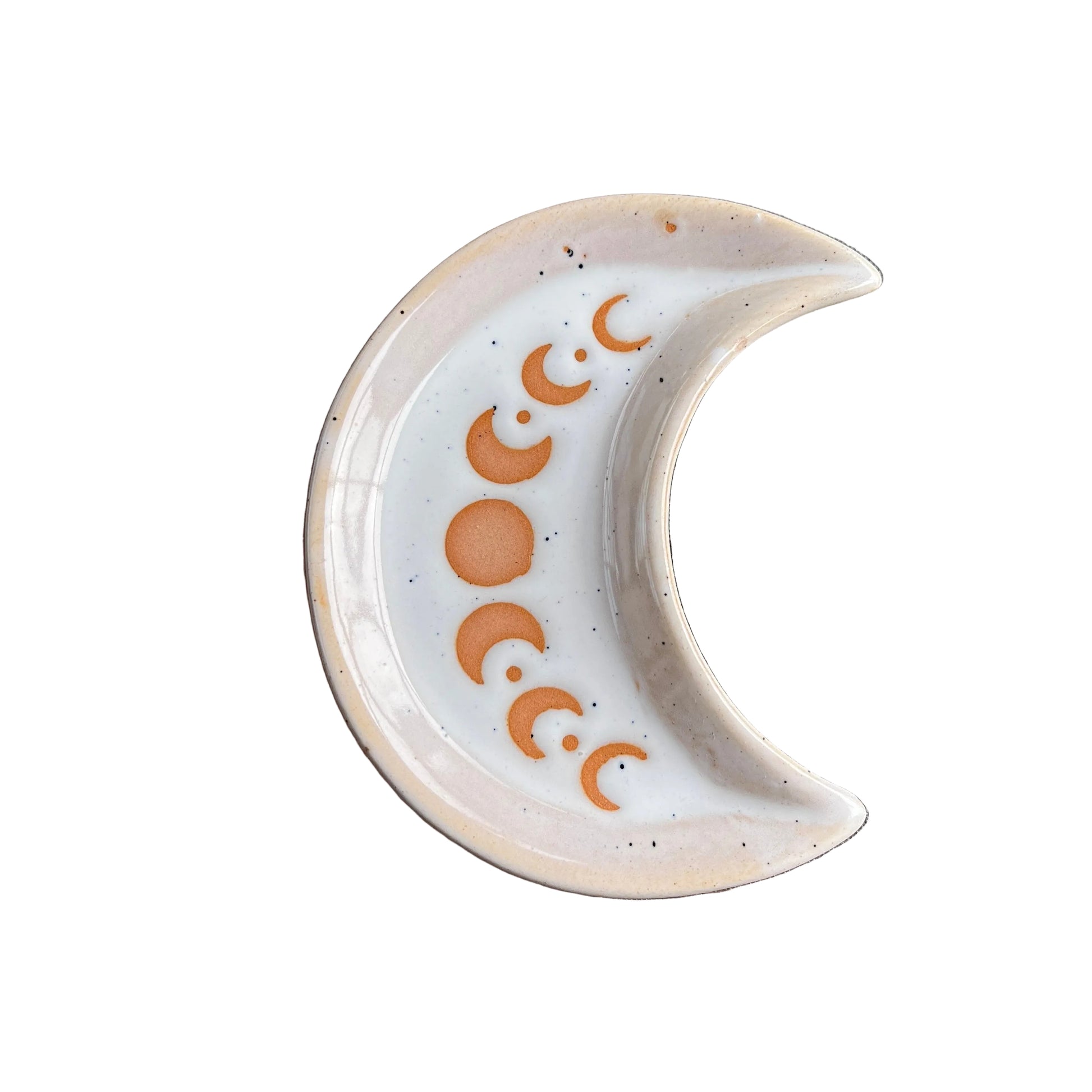 ceramic crescent moon trinket tray