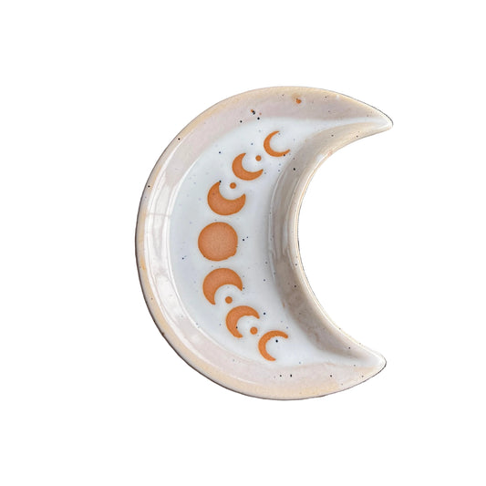 ceramic crescent moon trinket tray