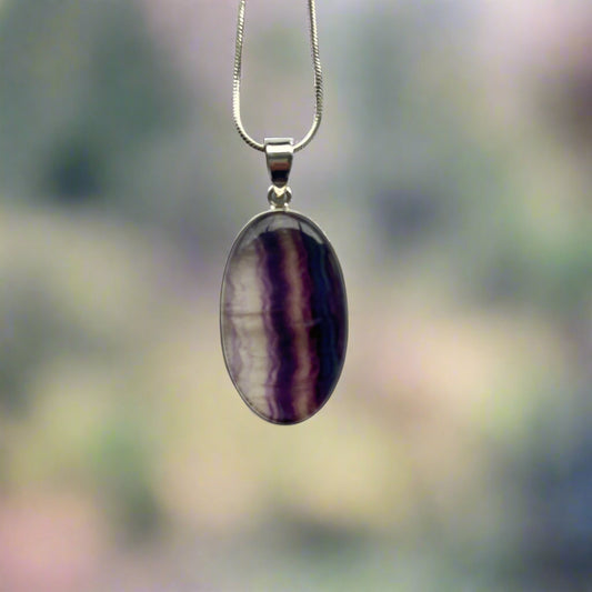 Sterling Silver Fluorite Pendant