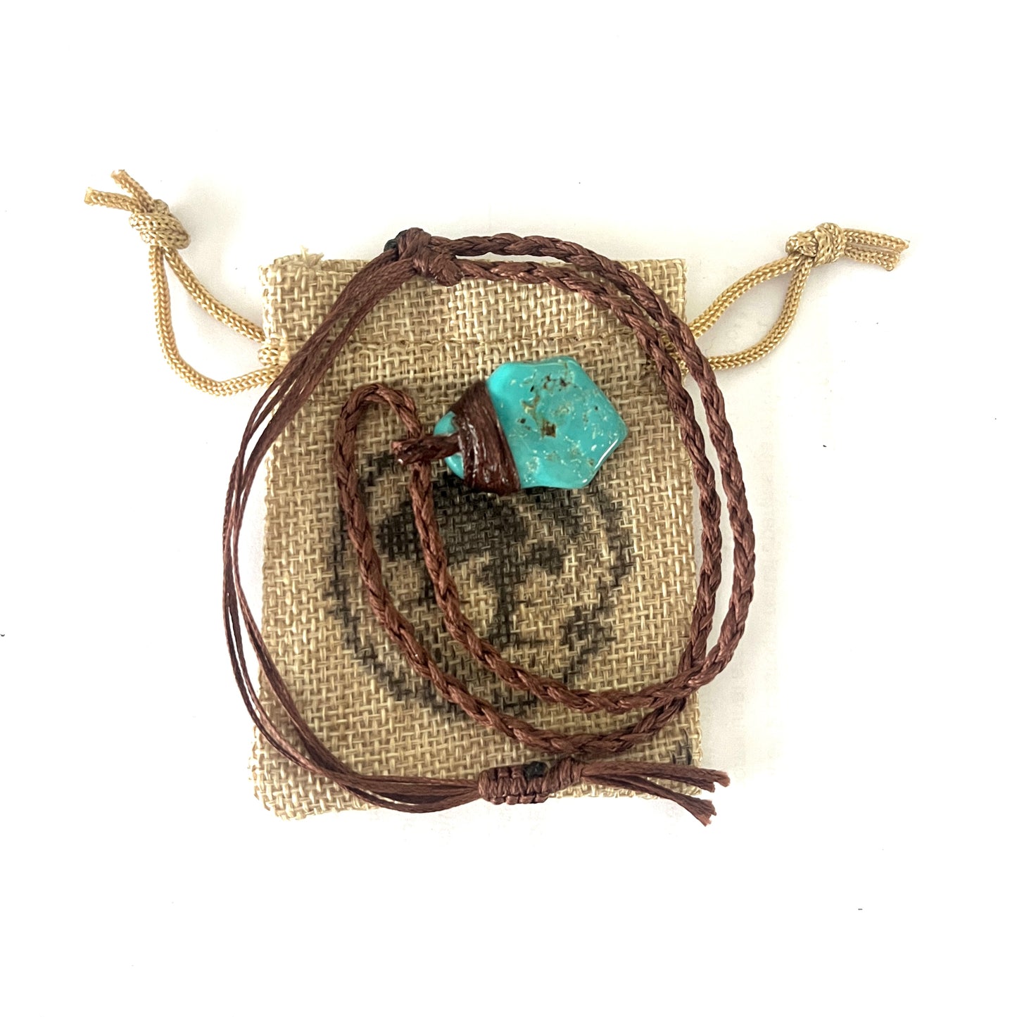Tribe Talisman Macrame Necklace - Tibetan Torquoise - The Crescent Moon
