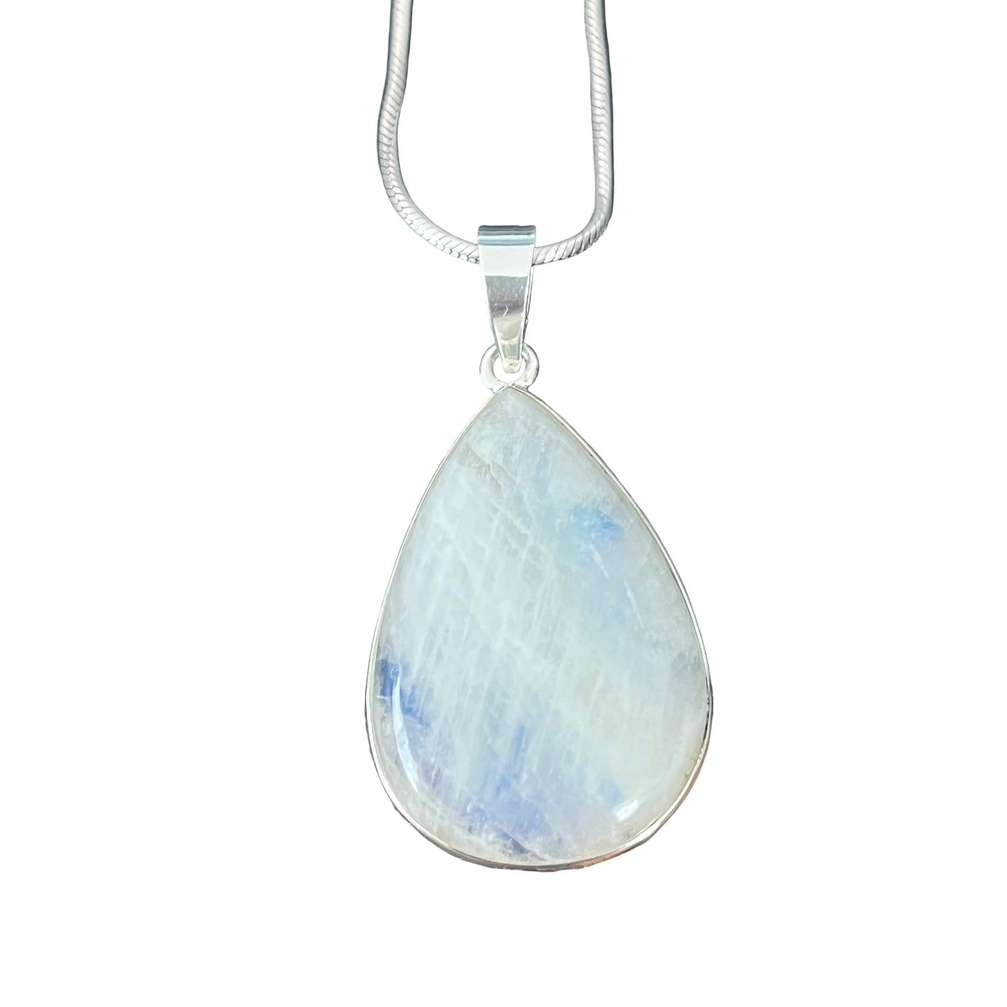 Sterling Silver Rainbow Moonstone Pendant