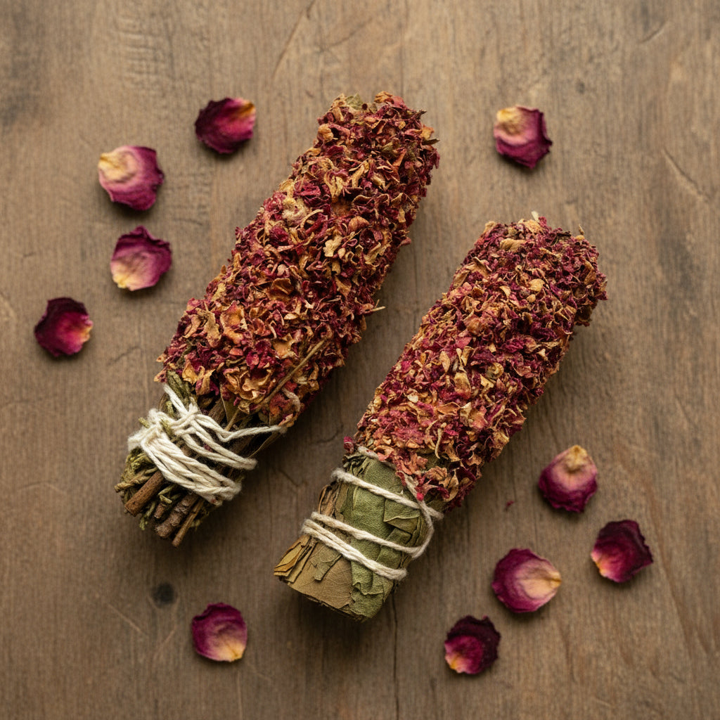 rose smudge stick