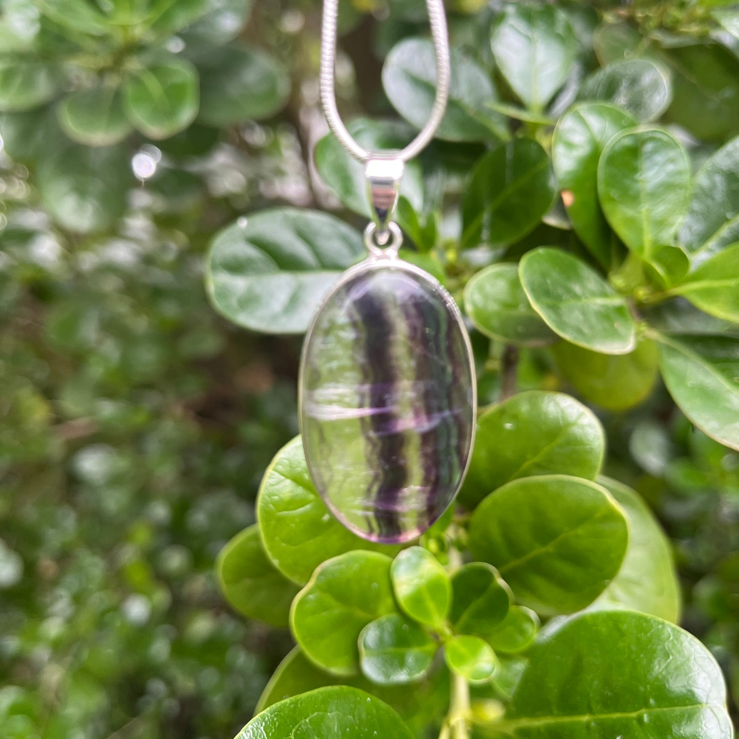 Sterling Silver Fluorite Pendant