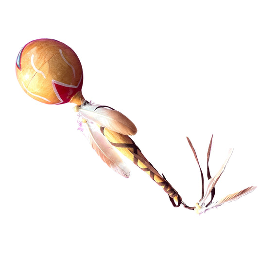 Shamanic Feather Shaker - Maraca - The Crescent Moon